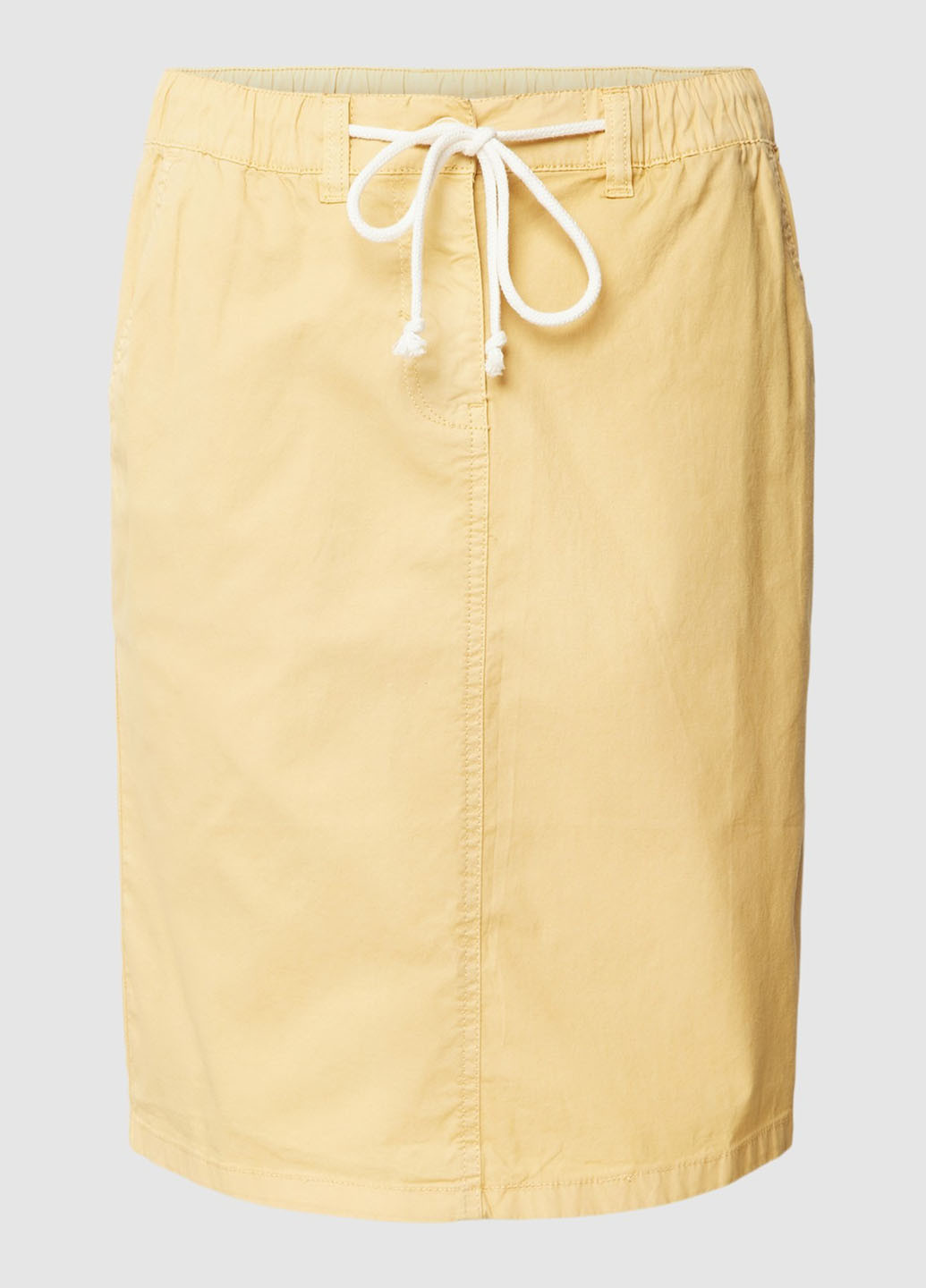 Желтая кэжуал однотонная юбка Tom Tailor
