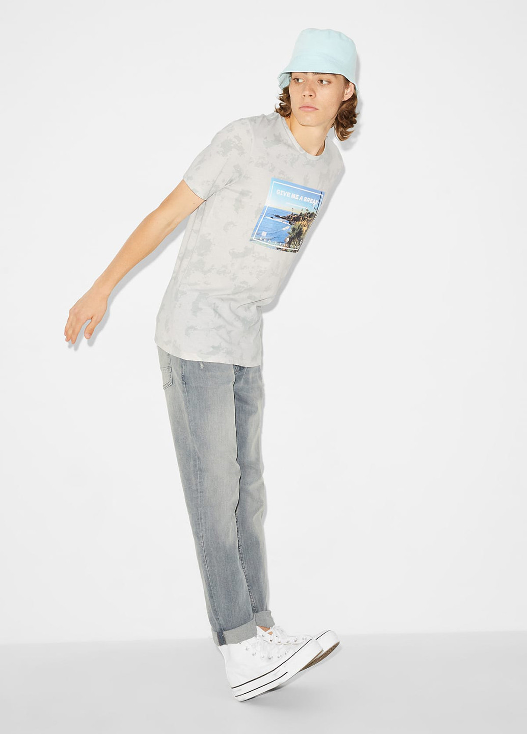 Серая футболка C&A