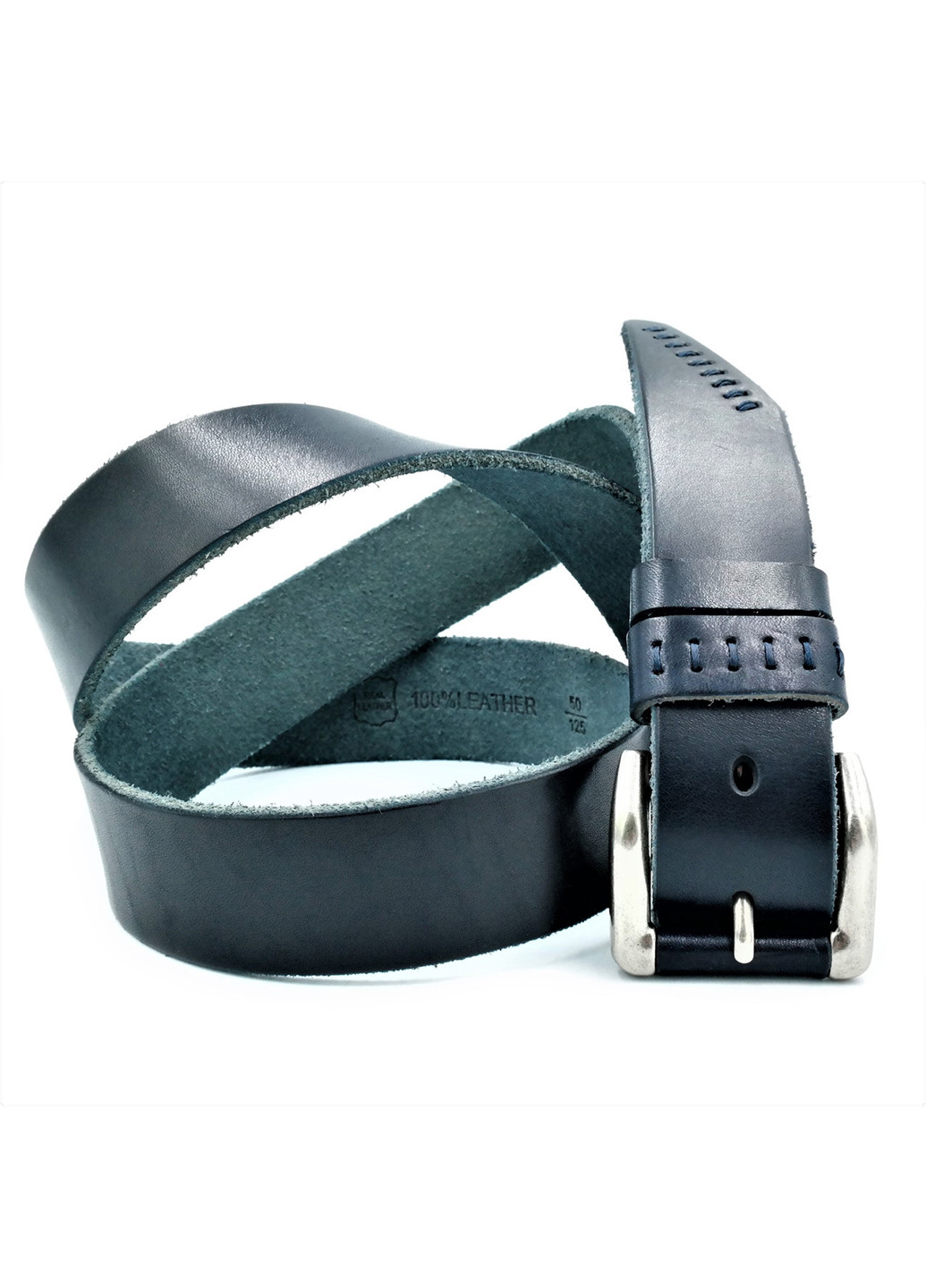 Чоловічий шкіряний ремінь 110-130х4 см Weatro (252412949)