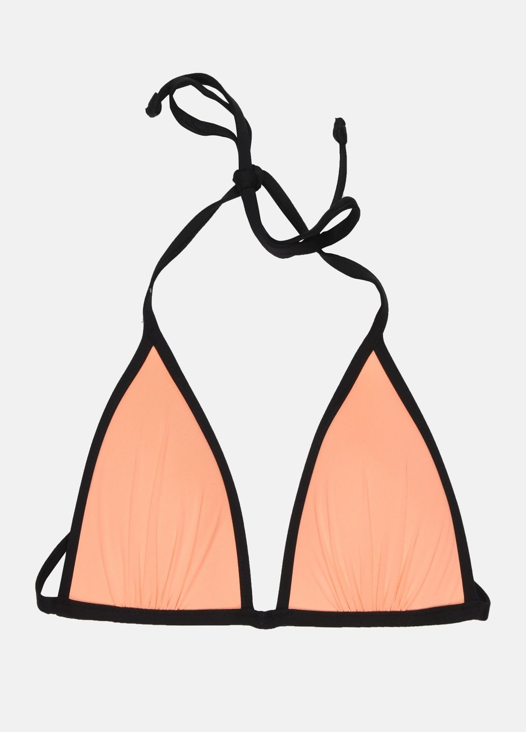 Купальный лиф H&M однотонный персиковый пляжный