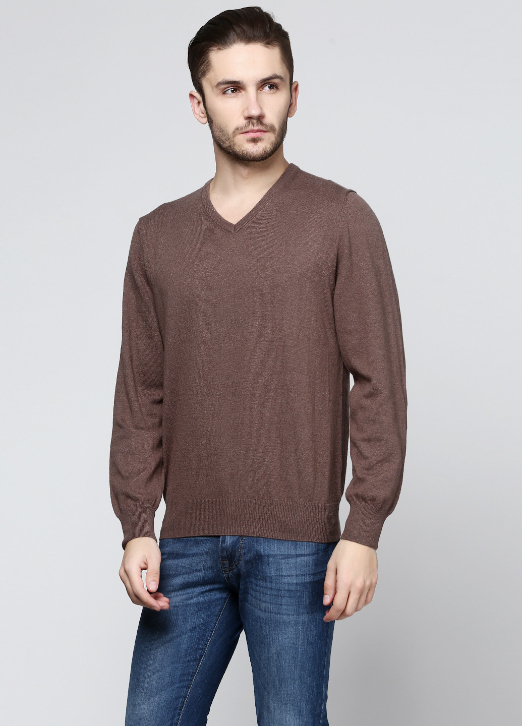 Коричневый демисезонный пуловер пуловер Magliere Di Perugia