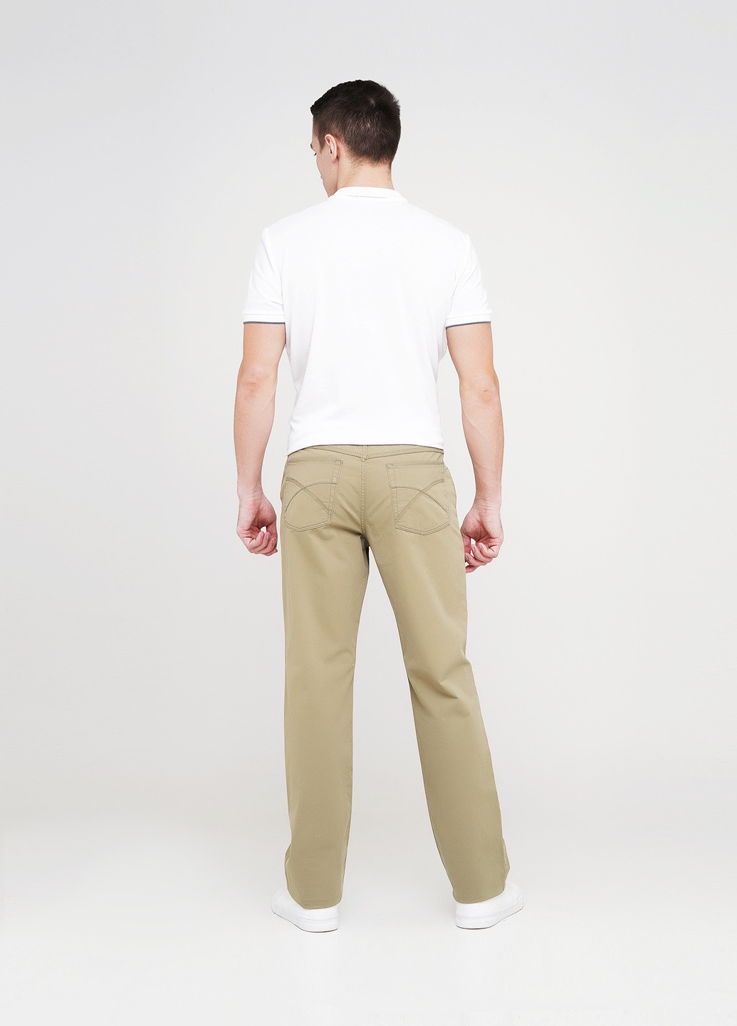 Бежевые классические демисезонные брюки Lagrand