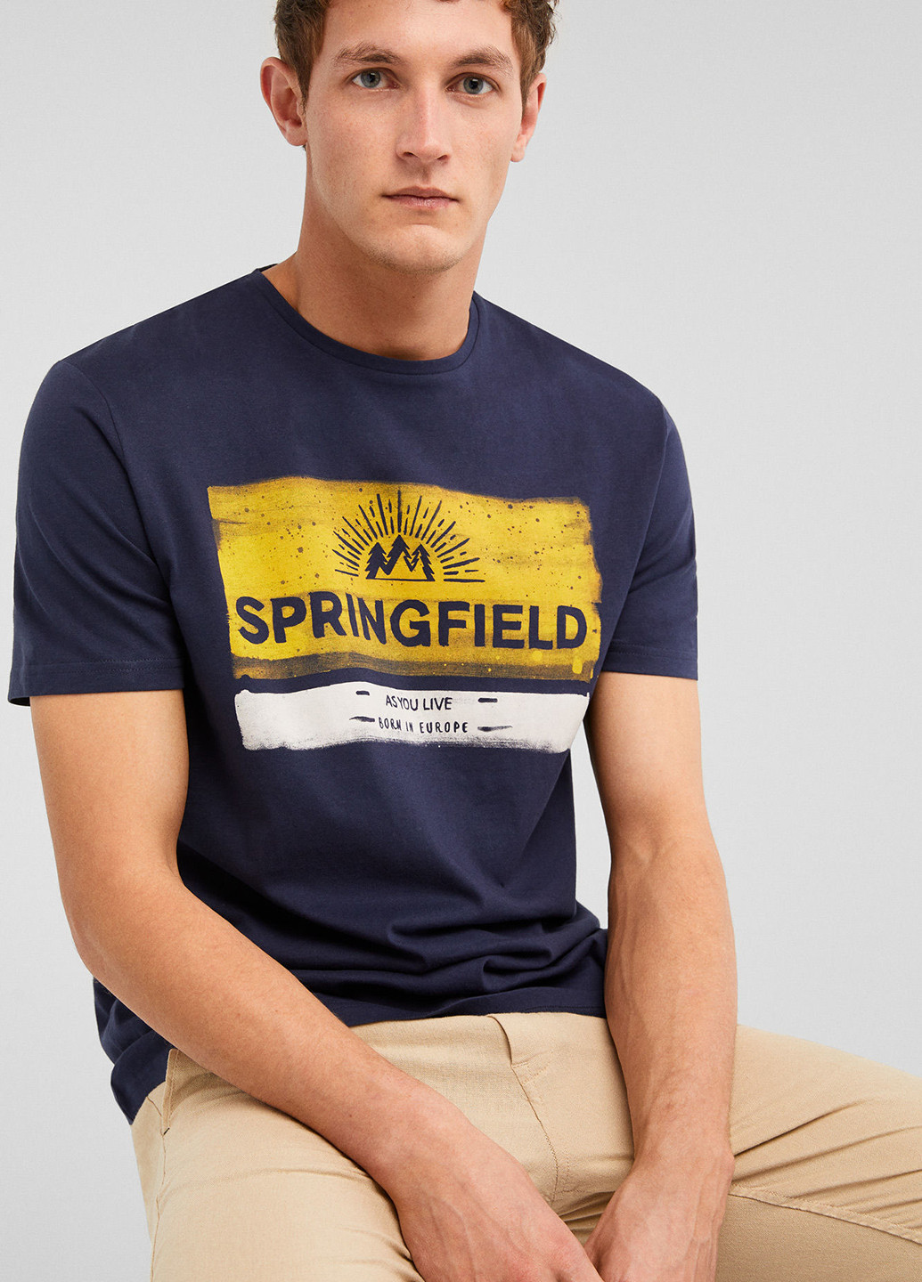 Синяя футболка Springfield