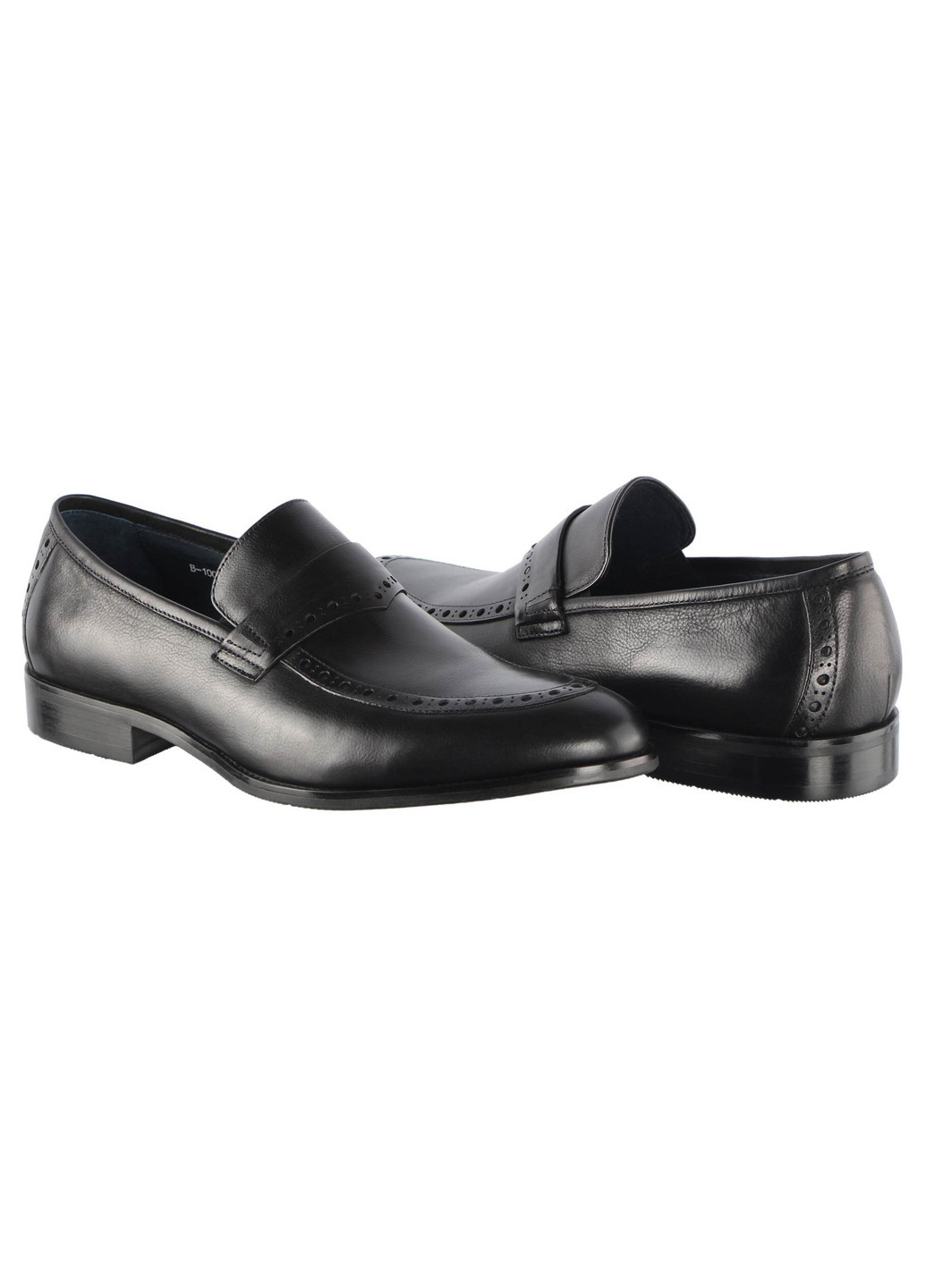 Черные мужские классические туфли 195879 Buts без шнурков