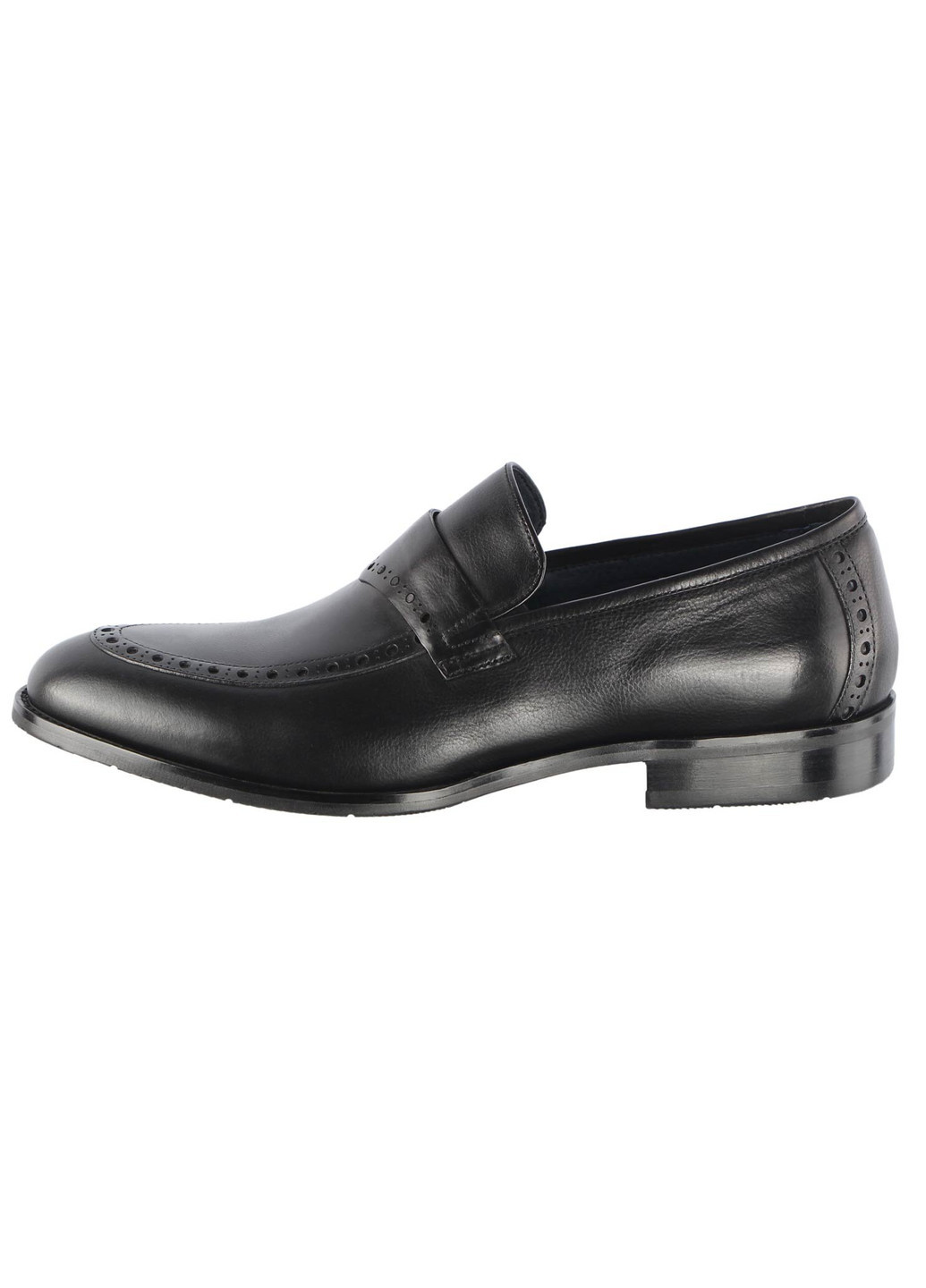 Черные мужские классические туфли 195879 Buts без шнурков