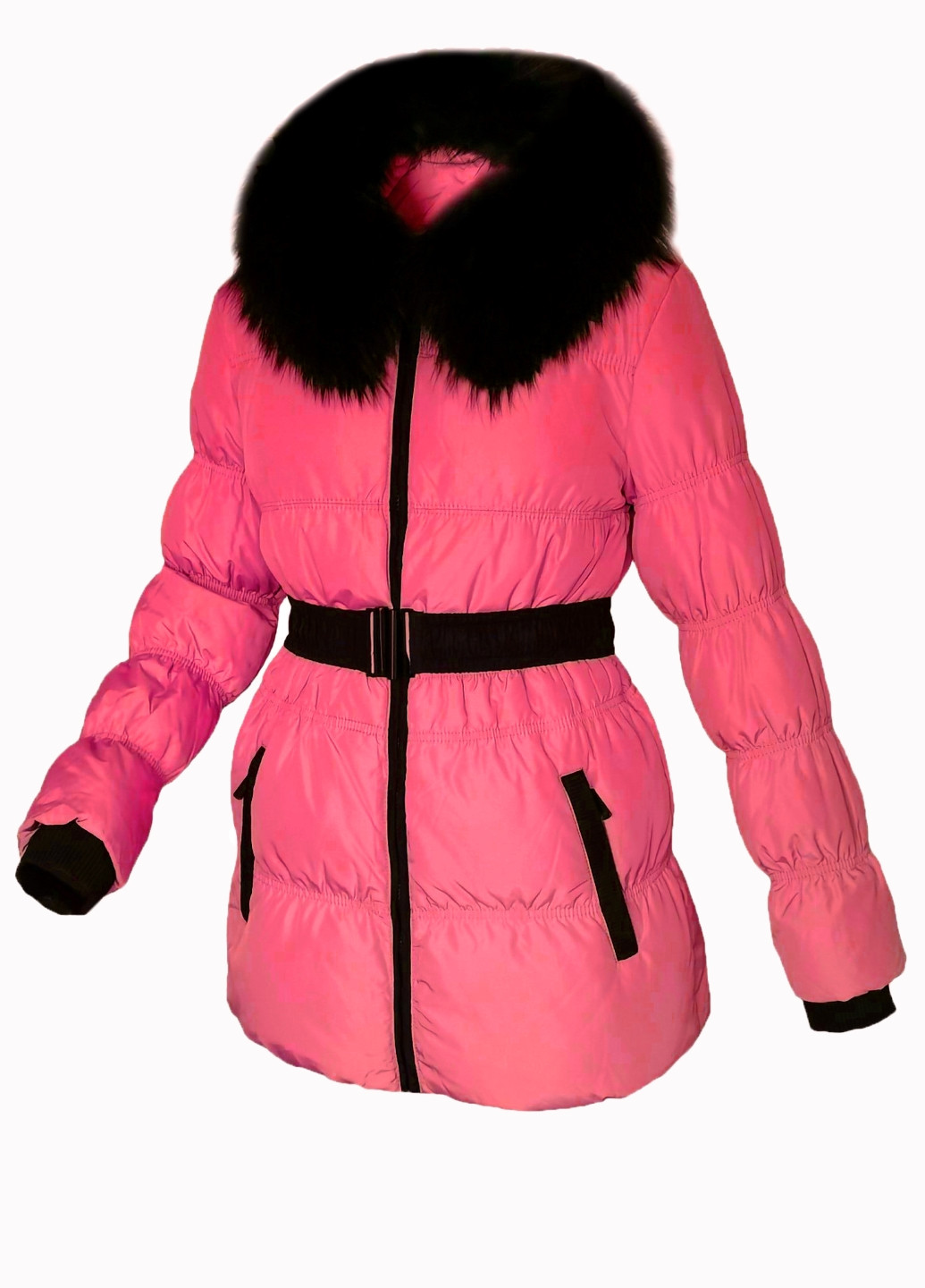 Кораловий зимній Пуховик Mirage