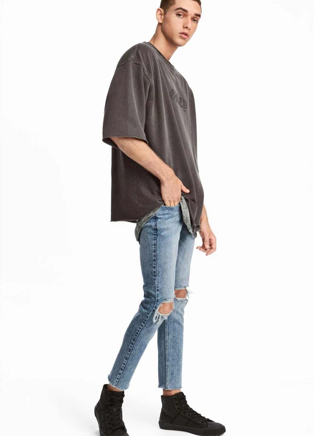 Голубые демисезонные джинсы H&M