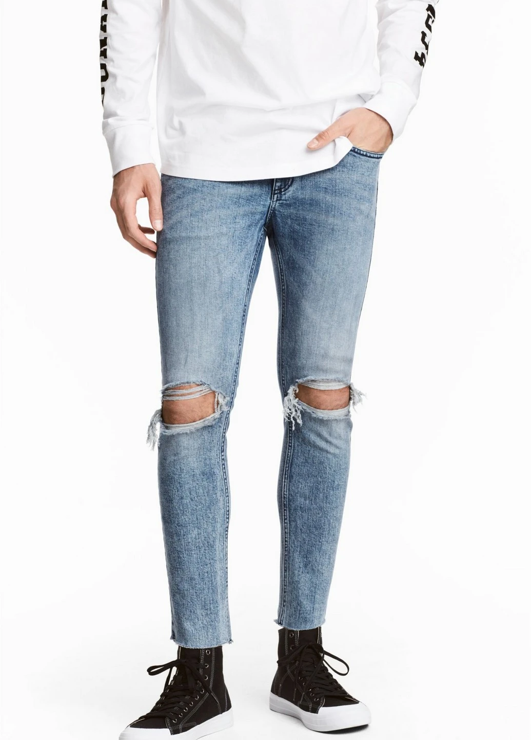 Голубые демисезонные джинсы H&M