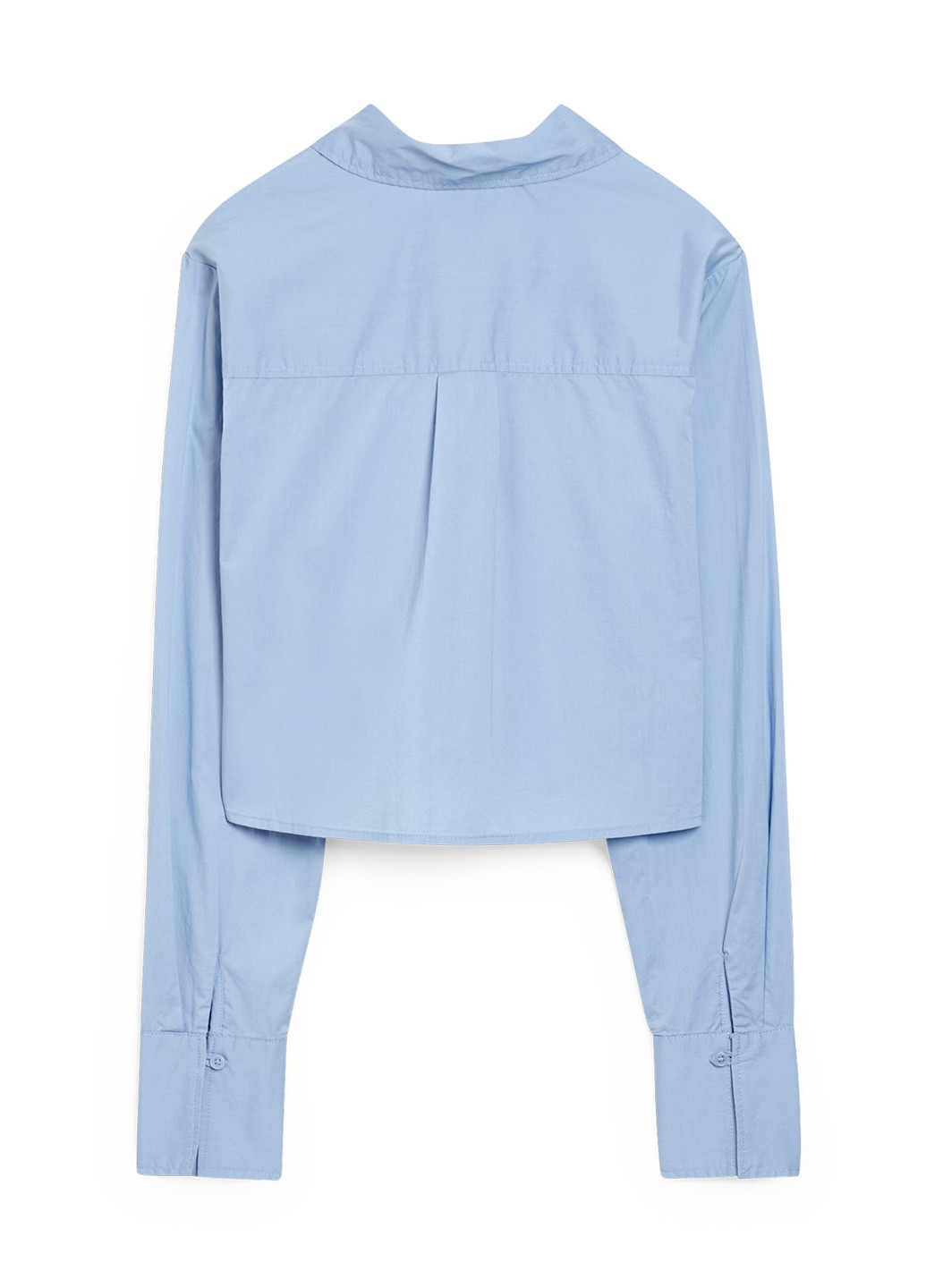 Светло-синяя кэжуал рубашка однотонная C&A