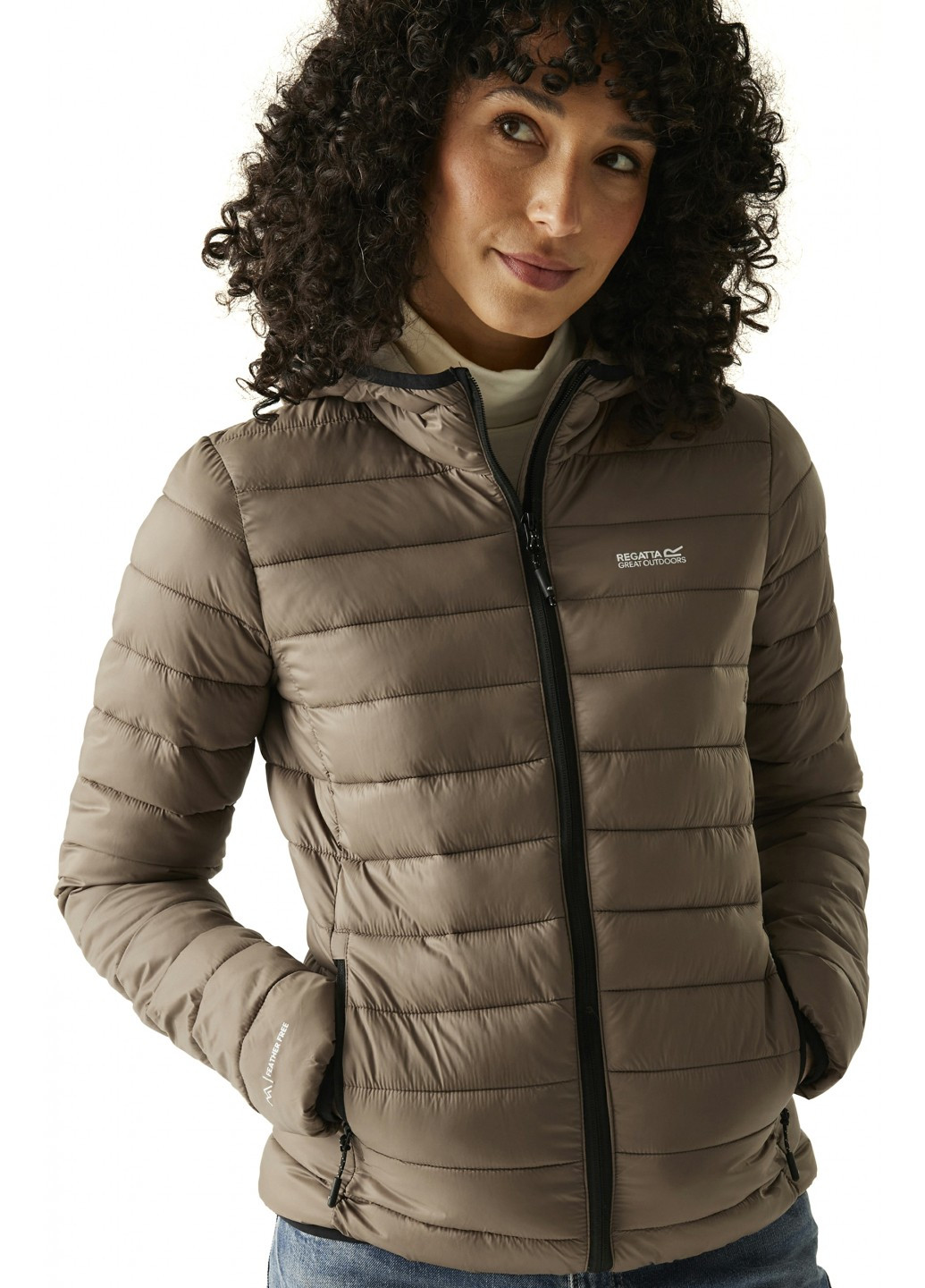 Темно-бежева демісезонна куртка Regatta WmnHoodMarizion