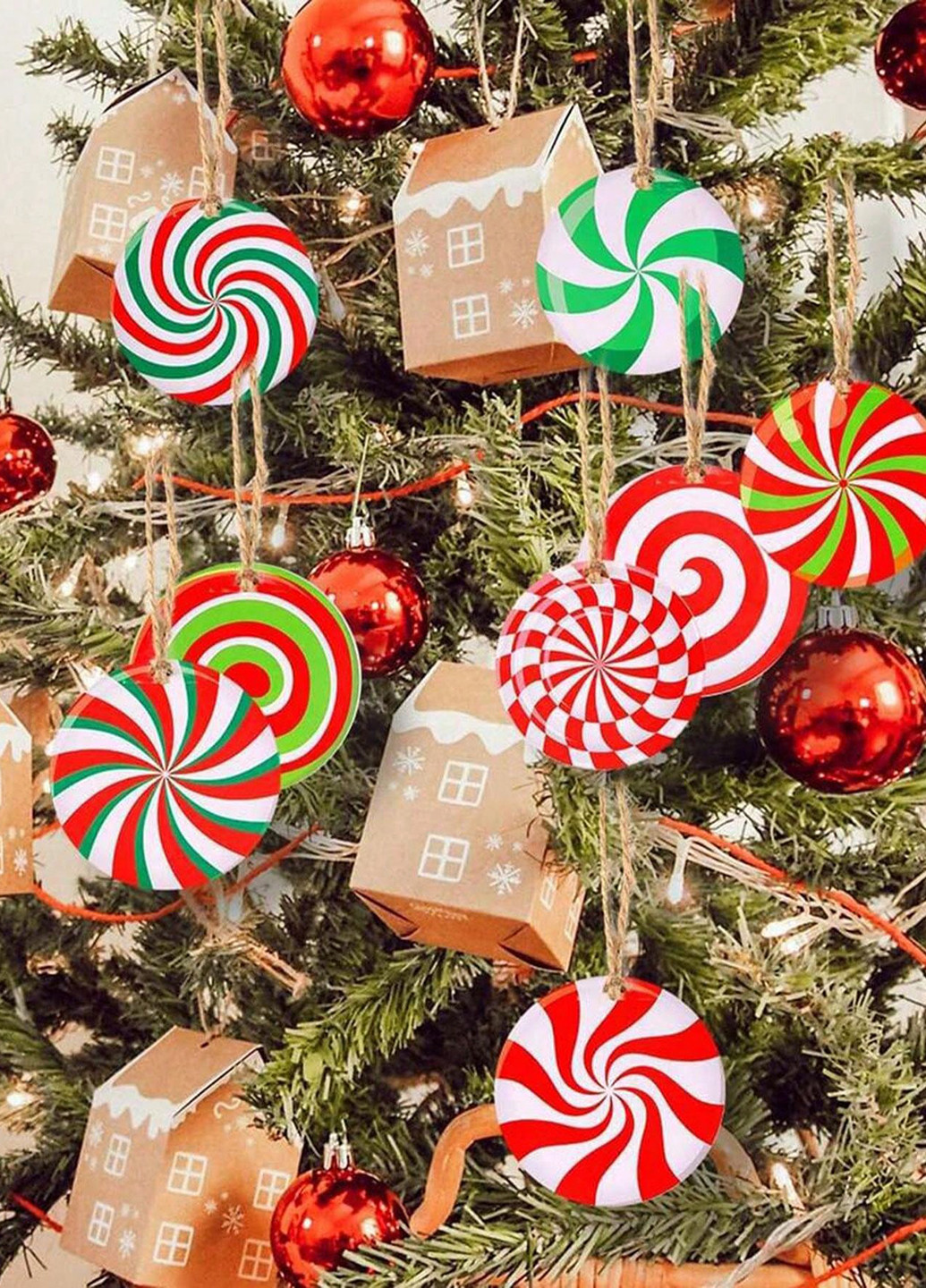 Новорічна підвіска (16 шт.), 9х9 см SHEIN (331623672)