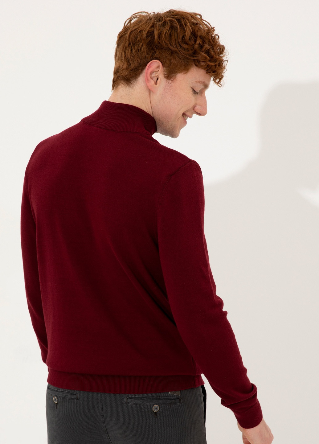 Бордовый свитер мужской U.S. Polo Assn.