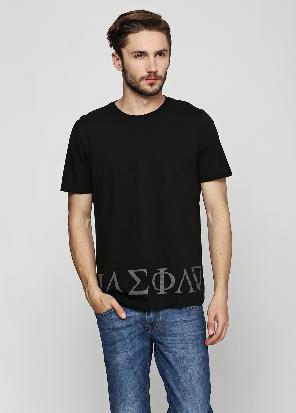 Чорна футболка з коротким рукавом Asos