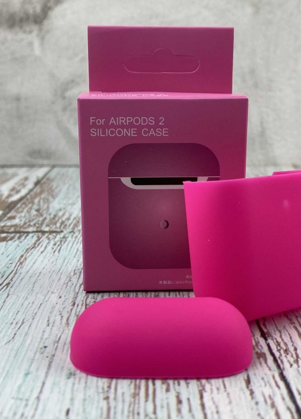 Силіконовий Чохол Для Навушників AirPods 2 Pink No Brand (254025422)