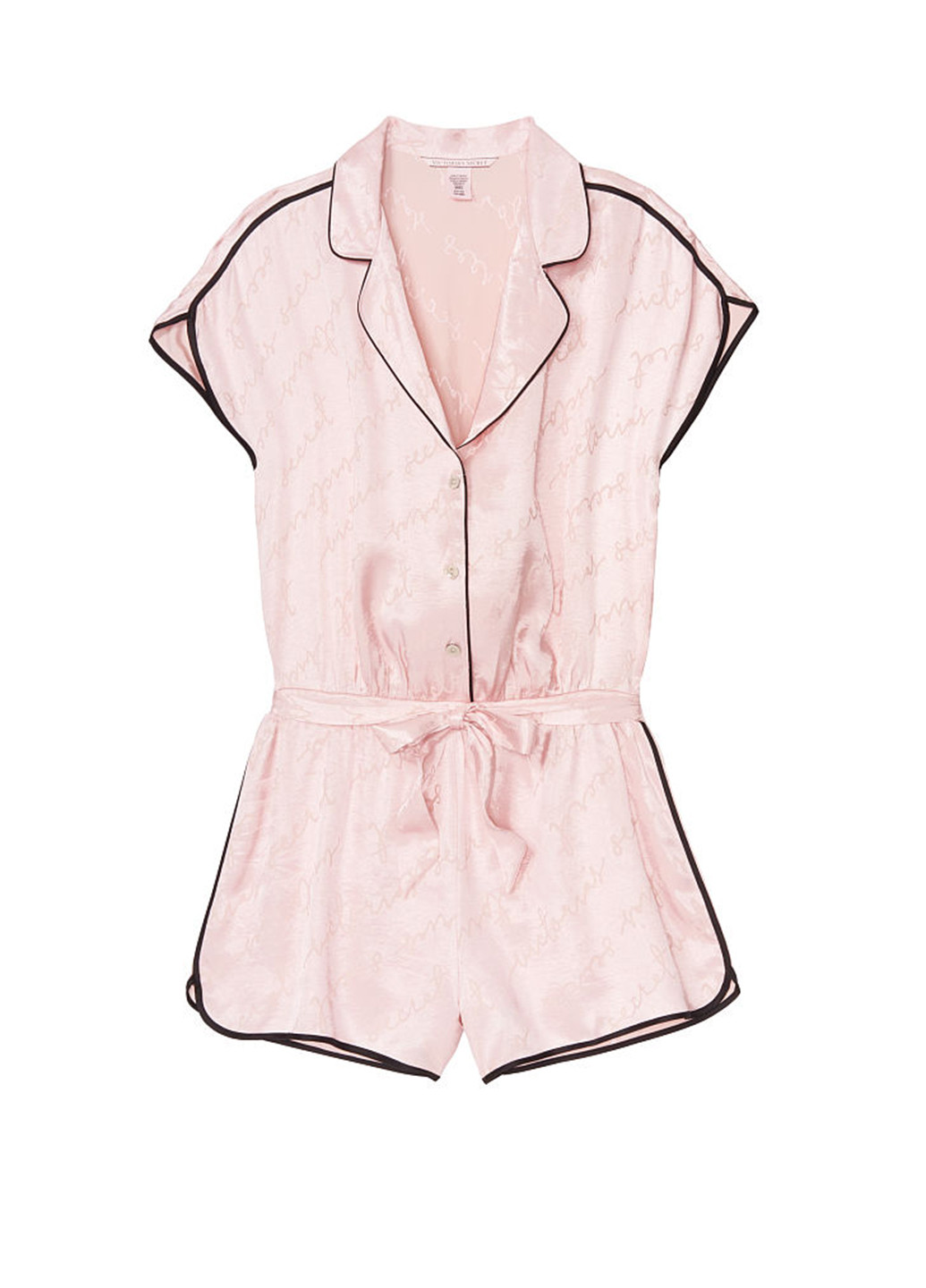 Комбінезон Victoria's Secret комбінезон-шорти світло-рожевий домашній віскоза, сатин