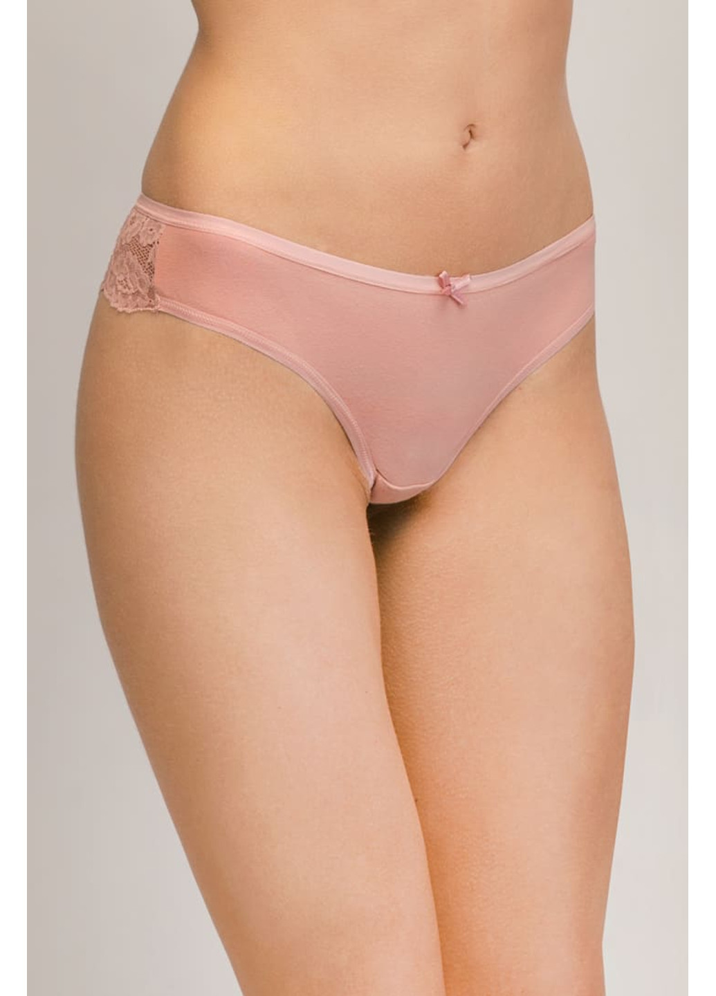 Бавовняні трусики стринг з мереживом чайна троянда 162 CL Cotton Kleo (251826891)