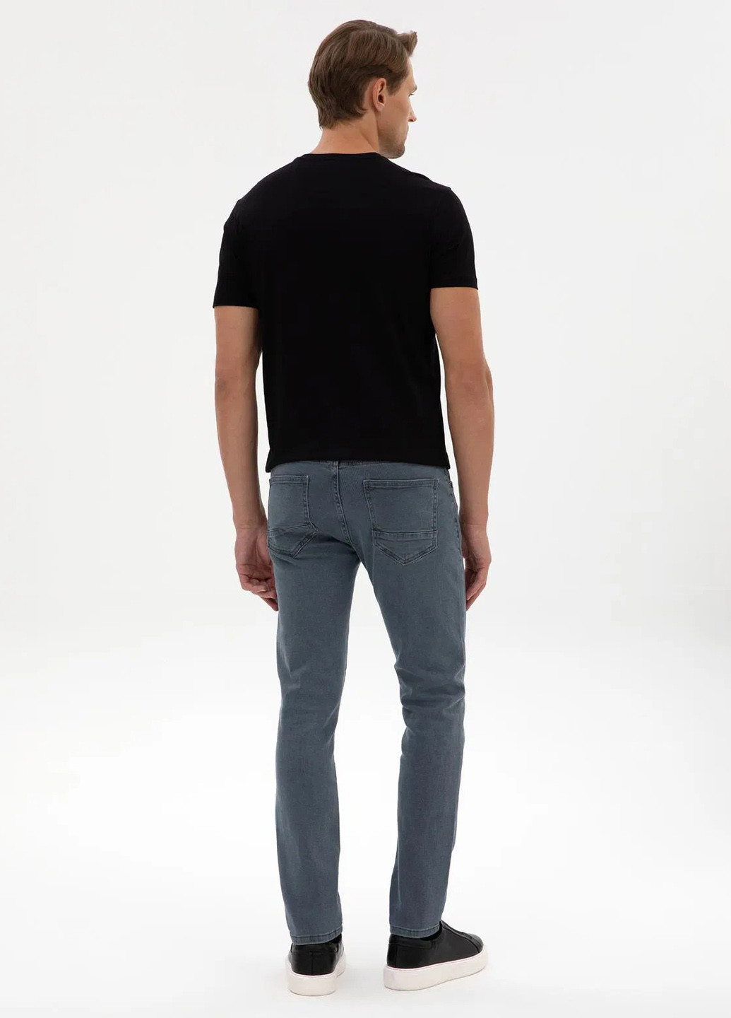 Серо-синие демисезонные слим джинсы Pierre Cardin