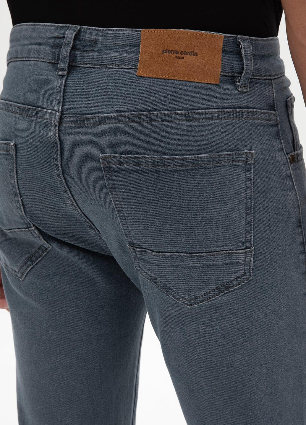 Серо-синие демисезонные слим джинсы Pierre Cardin