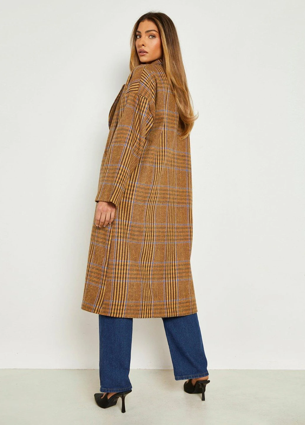 Комбинированное демисезонное Пальто однобортное Boohoo
