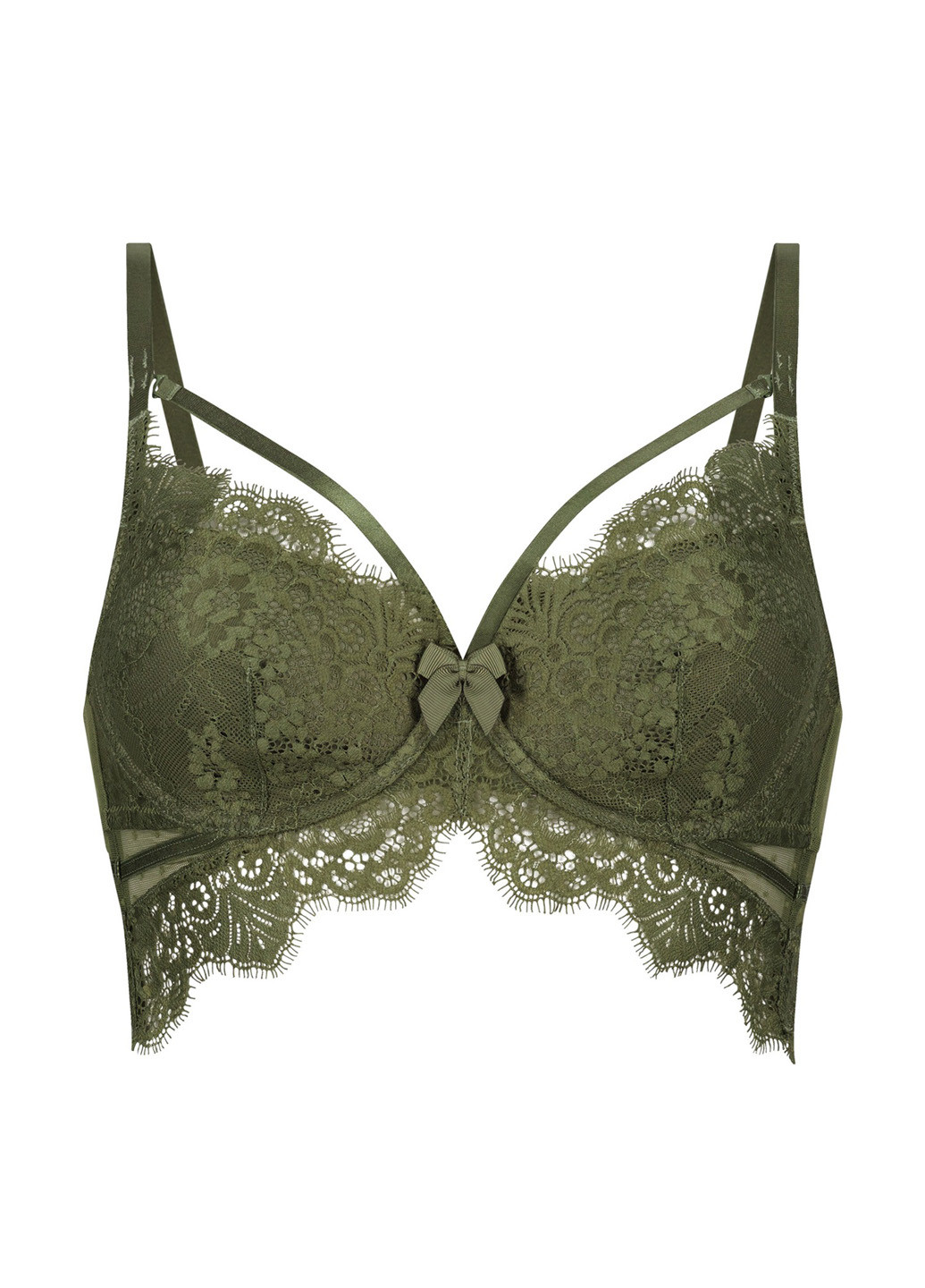 Зелений бралетт бюстгальтер Hunkemoller з кісточками поліамід
