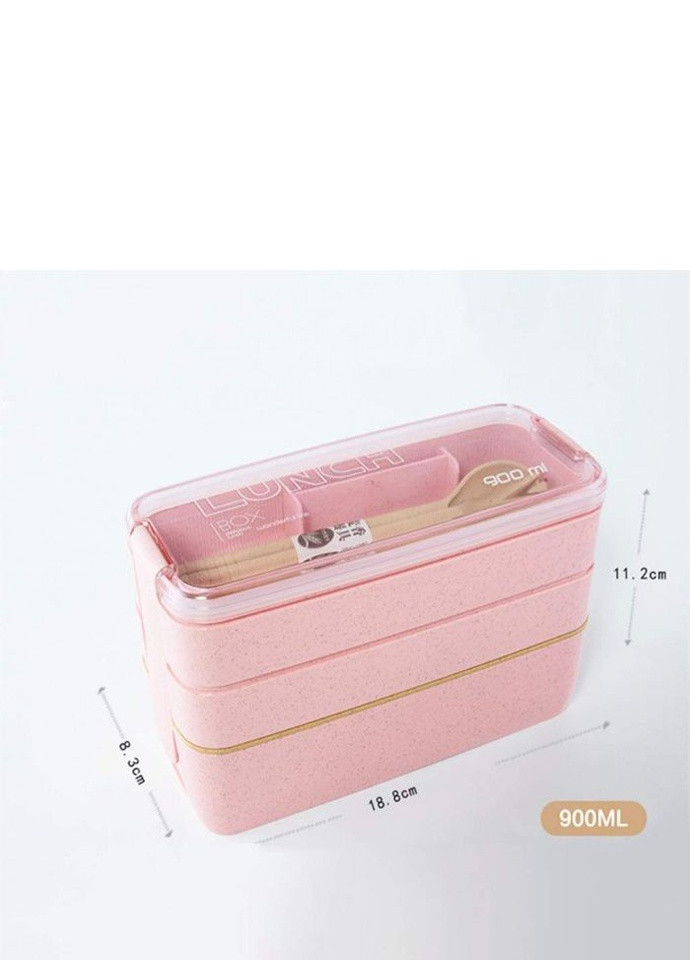 Эко ланч-бокс Lunch Box 900 ml, розовый No Brand (252825150)