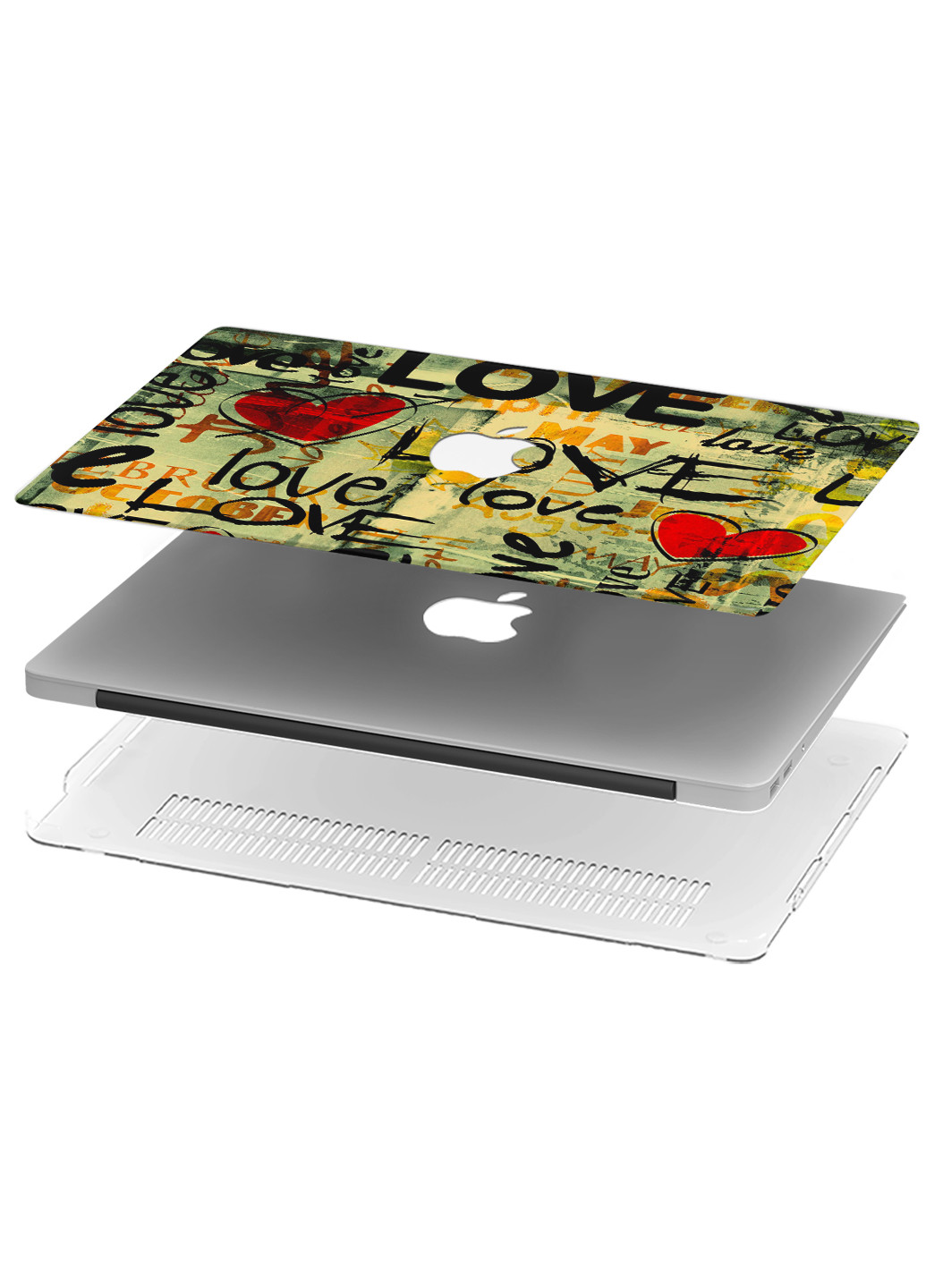 Чехол пластиковый для Apple MacBook Pro 16 A2141 Любовь (Love) (9494-2102) MobiPrint (218505185)