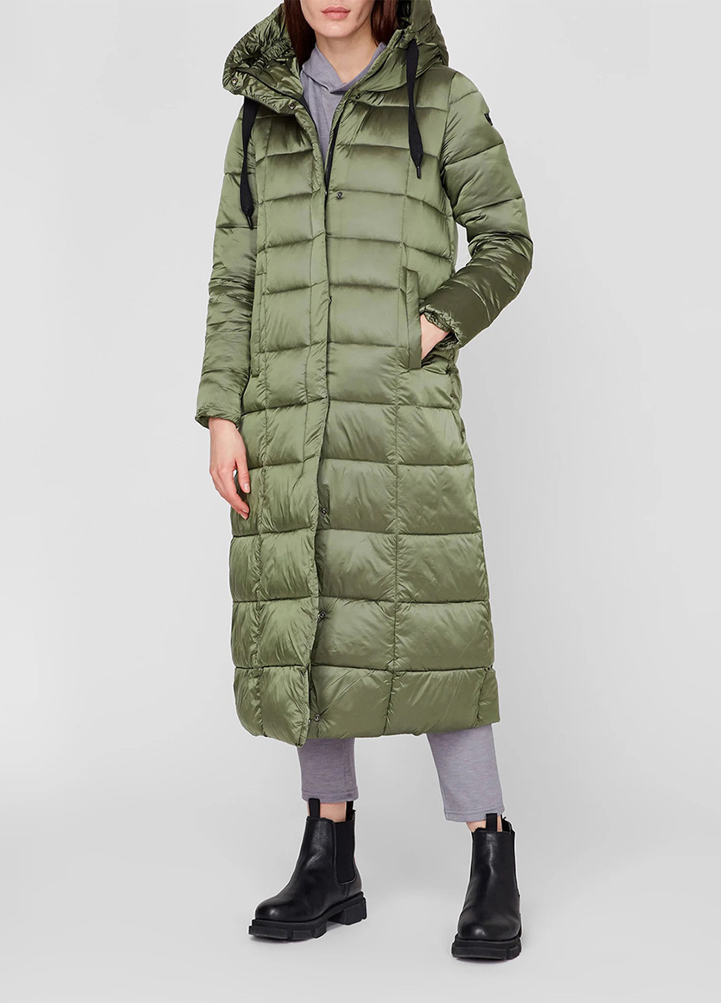Оливковая зимняя куртка CMP WOMAN COAT FIX HOOD