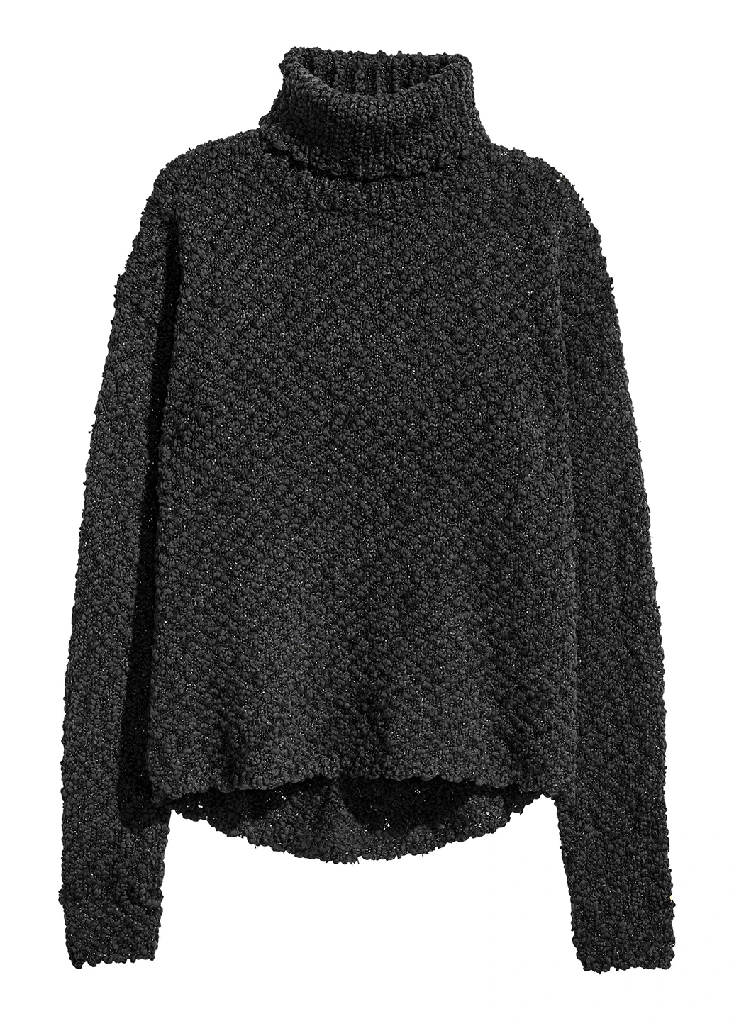 Черный зимний свитер хомут H&M