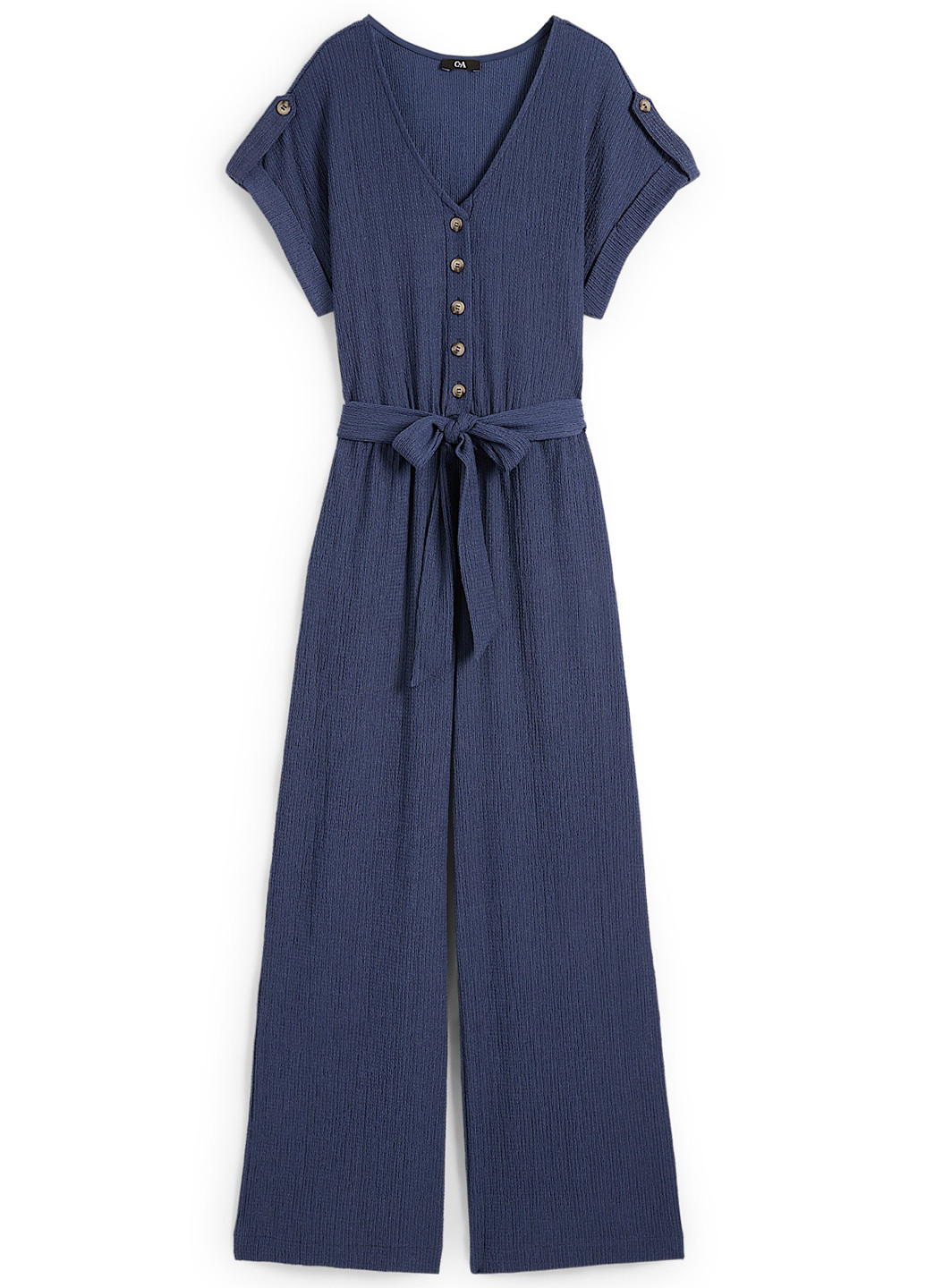 Комбинезон C&A комбинезон-брюки однотонный тёмно-синий кэжуал полиэстер