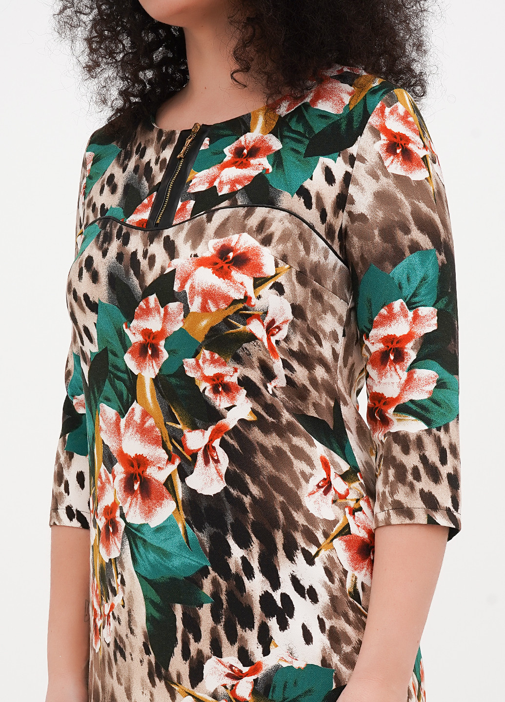 Зеленое кэжуал платье силуэтная Imperial с цветочным принтом