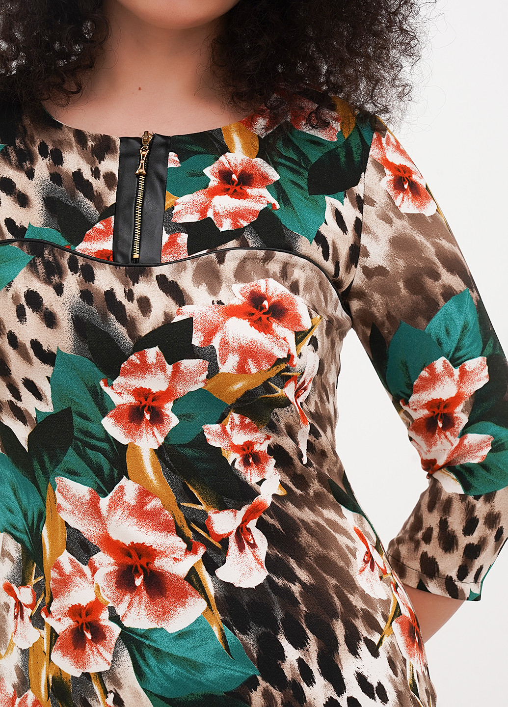 Зеленое кэжуал платье силуэтная Imperial с цветочным принтом