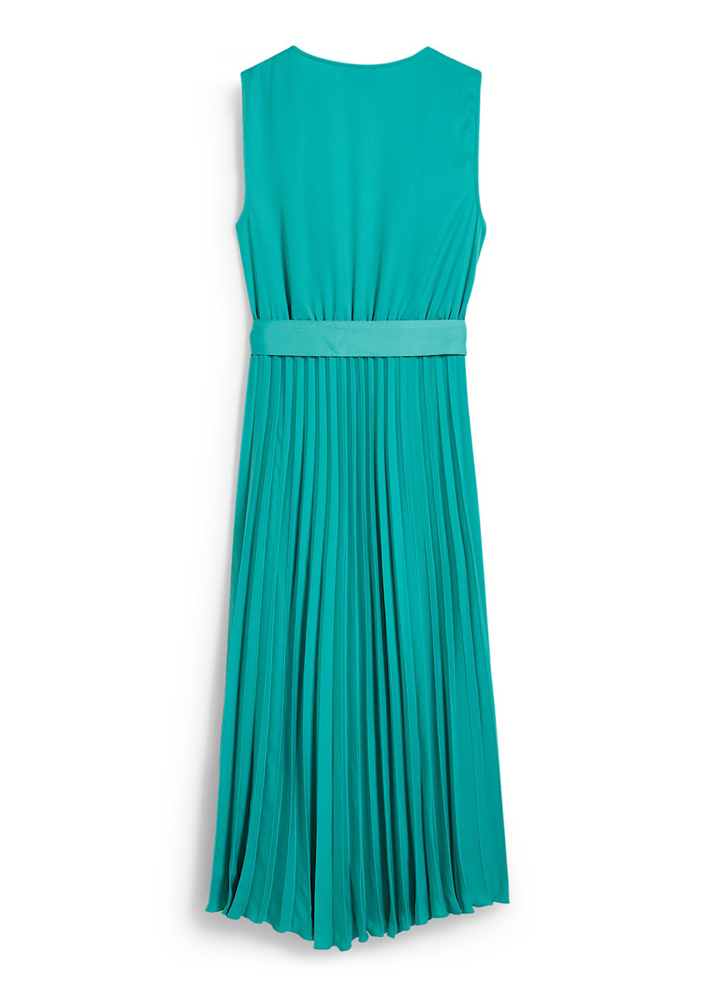 Зеленое кэжуал платье плиссированное C&A однотонное