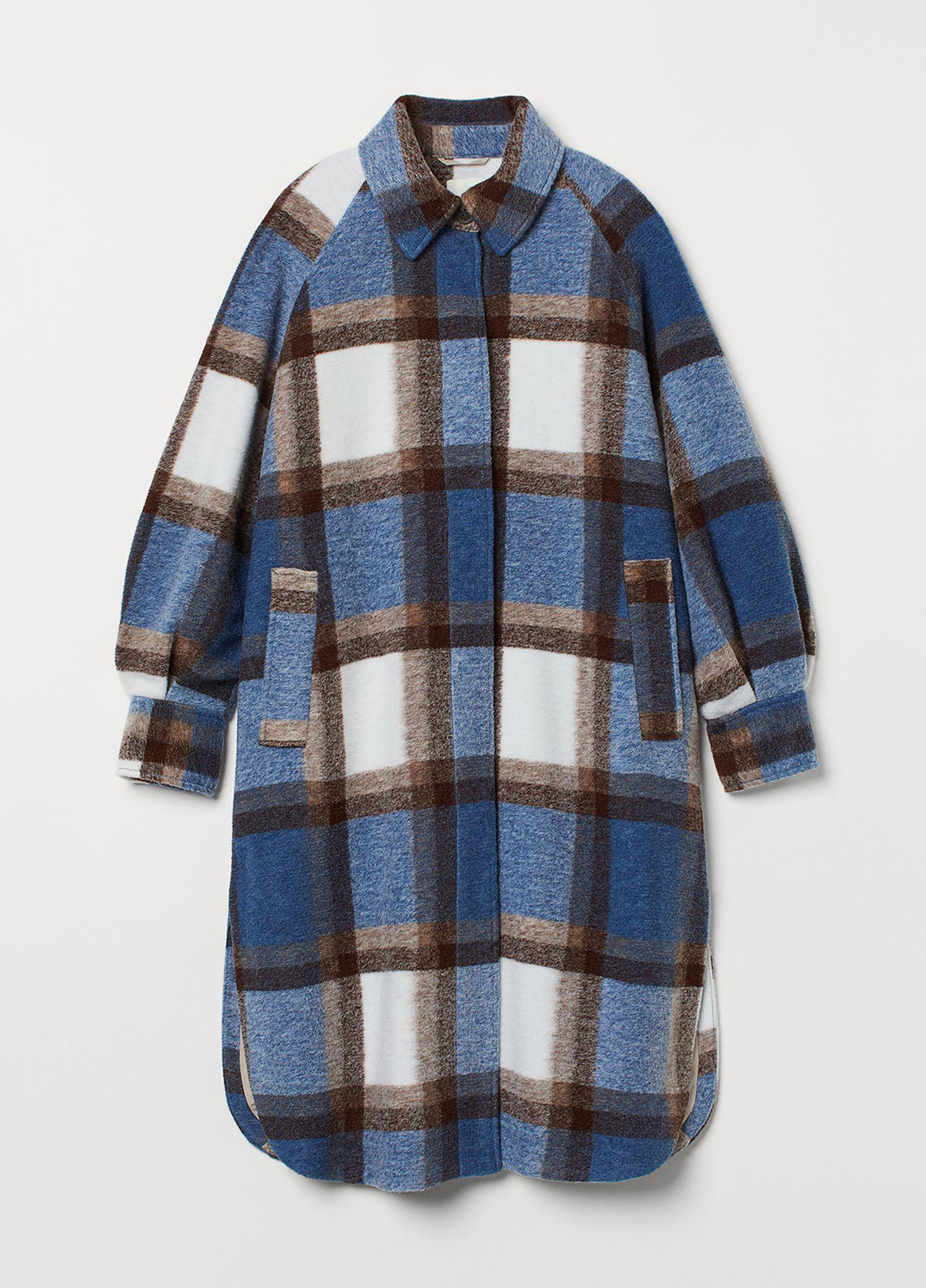 Голубое демисезонное Пальто пальто-рубашка H&M