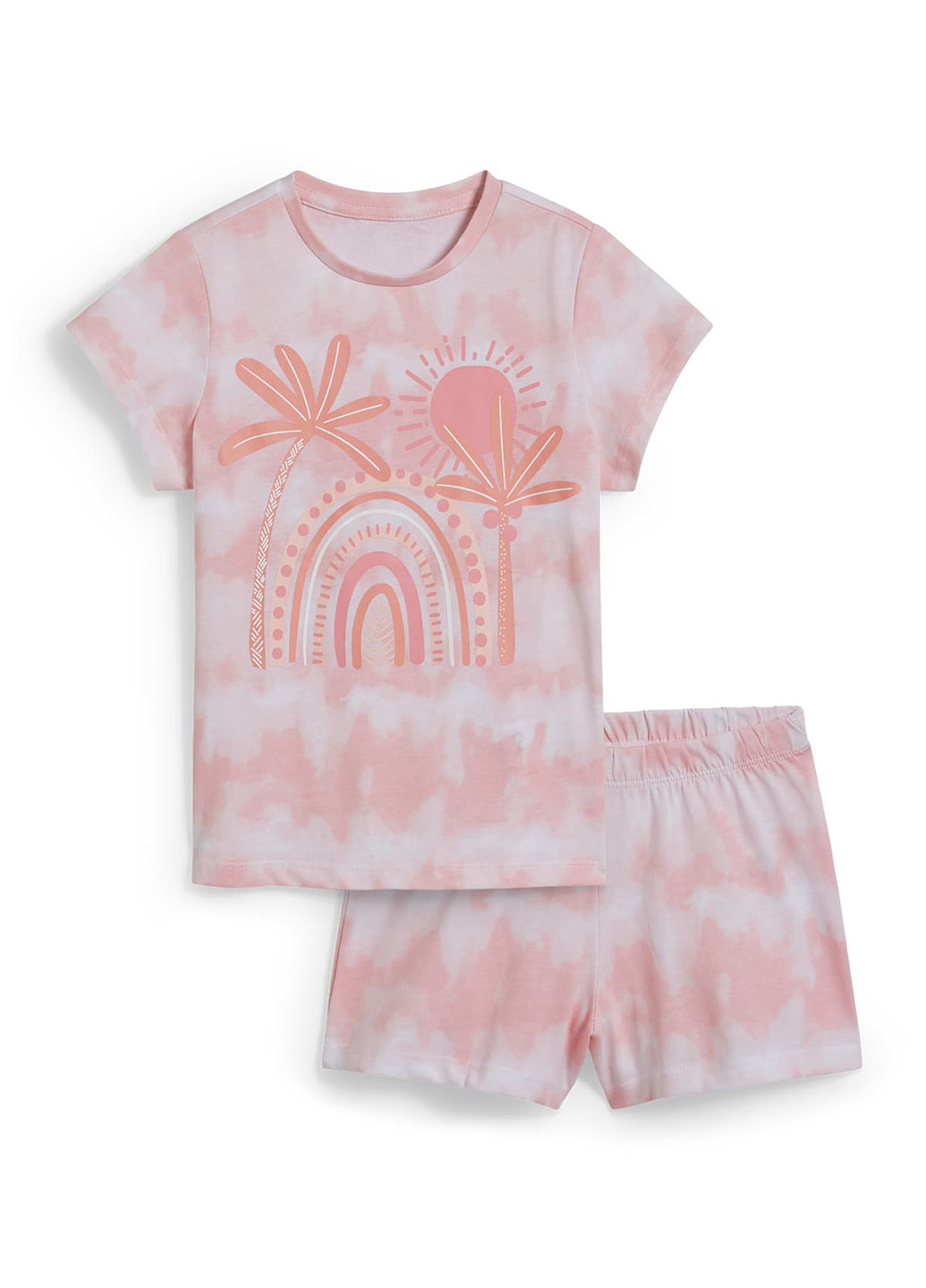 Світло-рожевий літній комплект (футболка, шорти) C&A