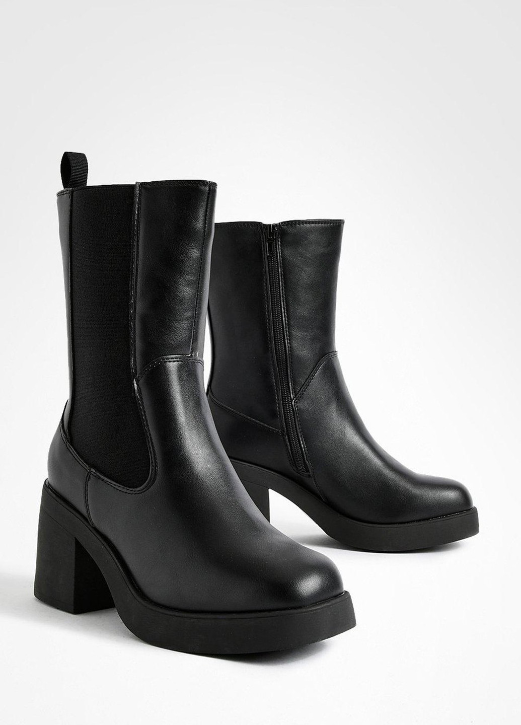 Черные осенние полусапоги Boohoo