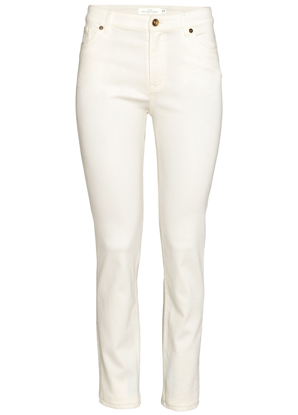 Джинси H&M завужені однотонні білі джинсові