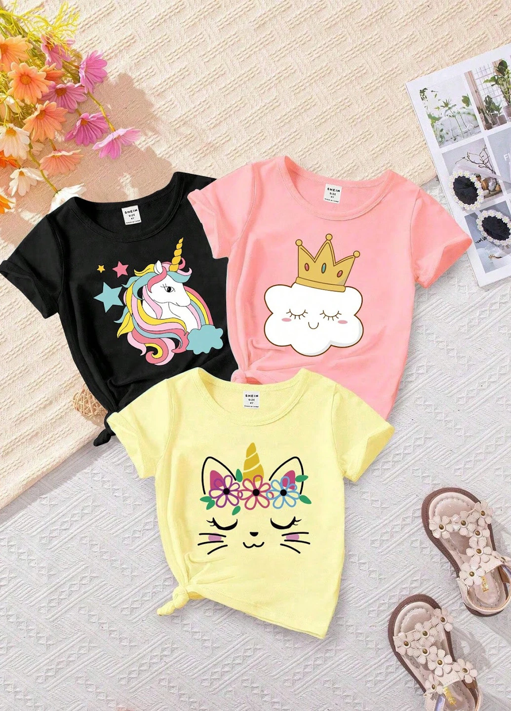 Футболка (3 шт.) SHEIN (323966459)
