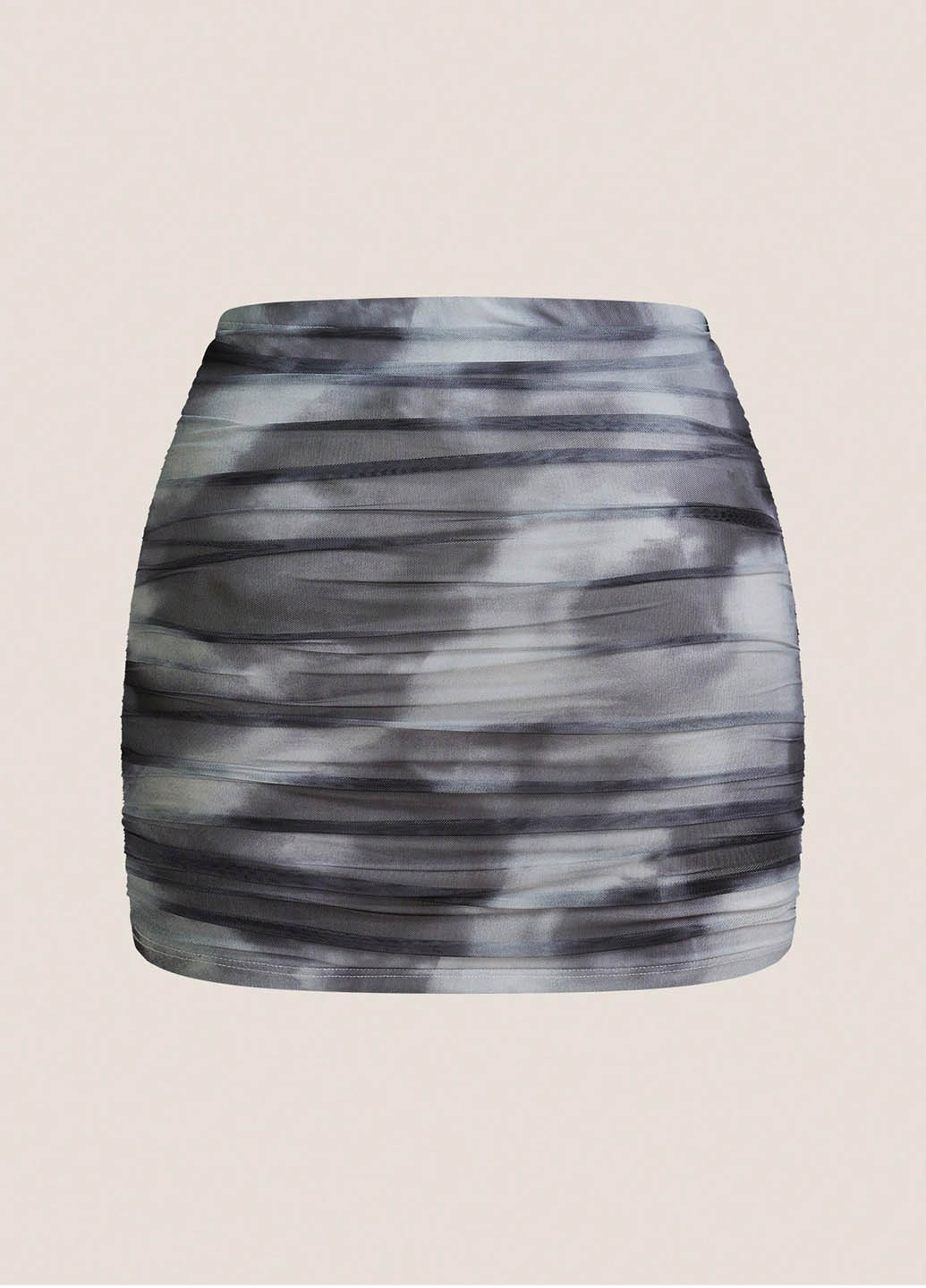 Черная кэжуал тай-дай юбка SHEIN