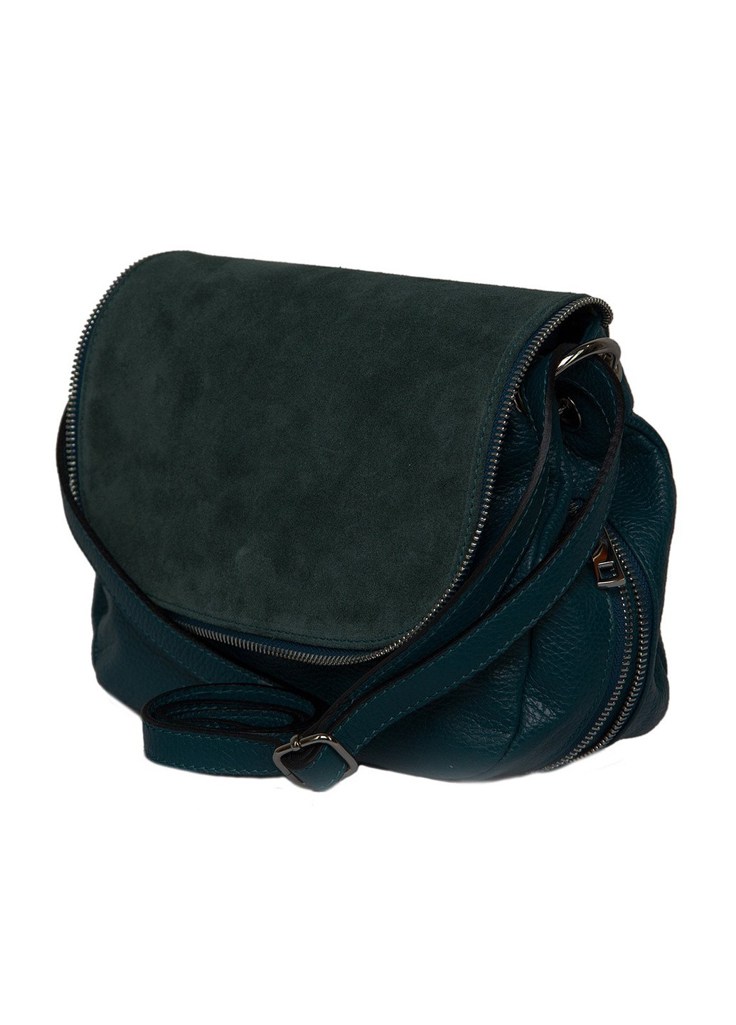 Темно-зеленая кожаная сумка кросс-боди Conte Frostini (254368038)