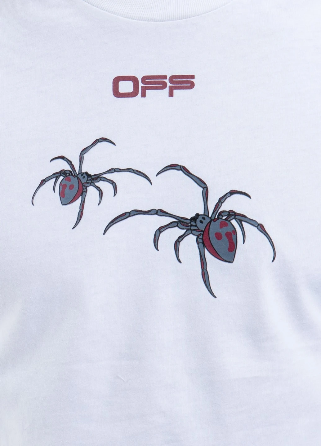 Белая белая футболка с принтом Off-White
