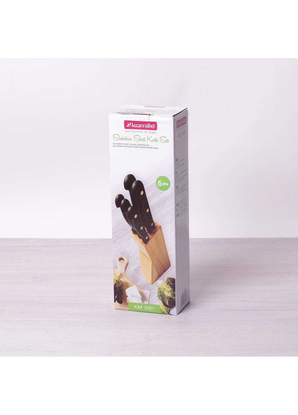 Набір кухонних ножів KM-5121 6 предметів Kamille комбінований,