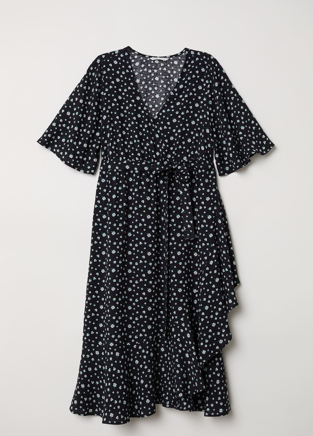 Чорна кежуал плаття для вагітних H&M з квітковим принтом