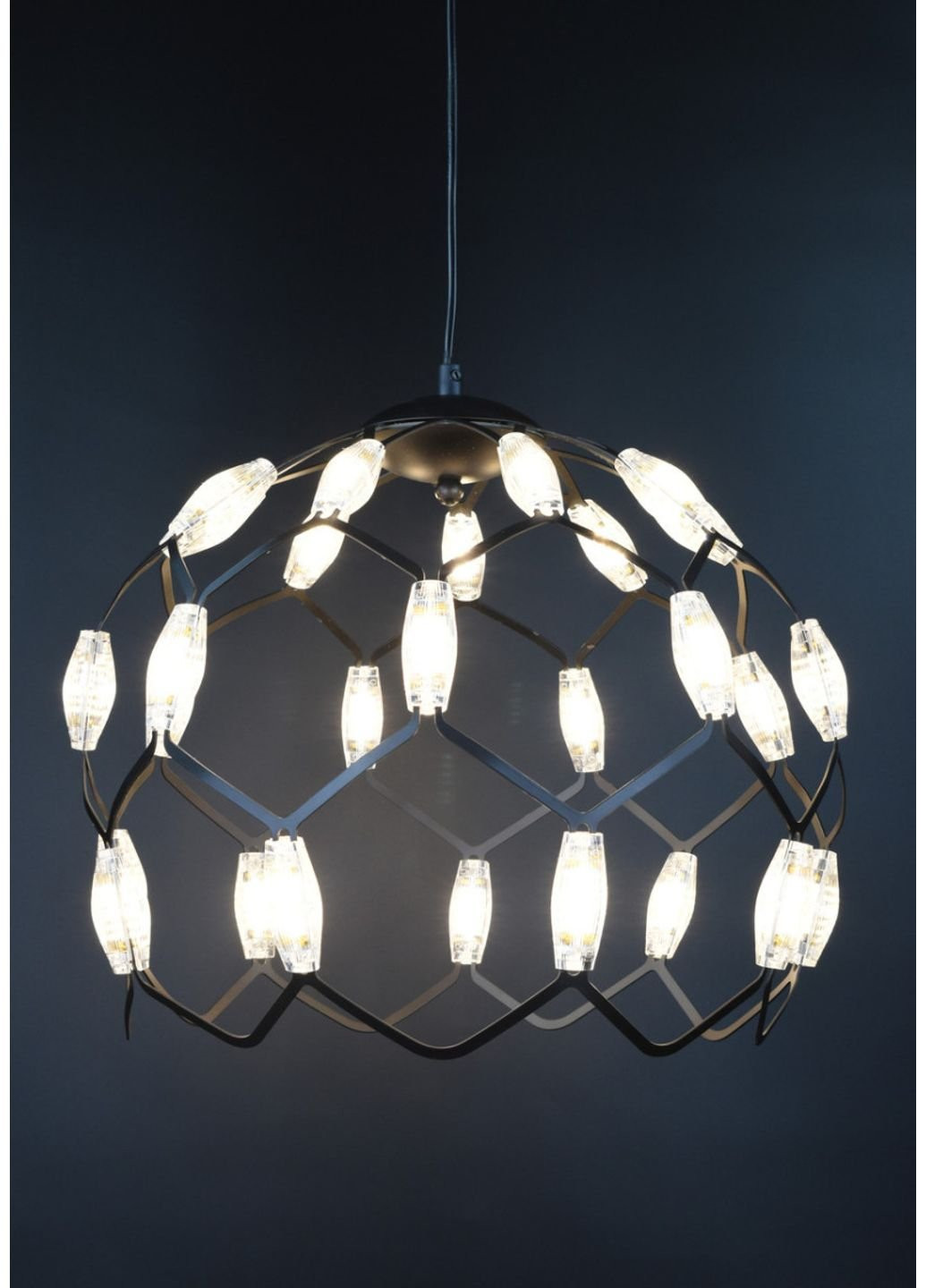 Люстра стельова LED D1288/400-bk Чорний 42х40х40 див. Sunnysky (253527942)