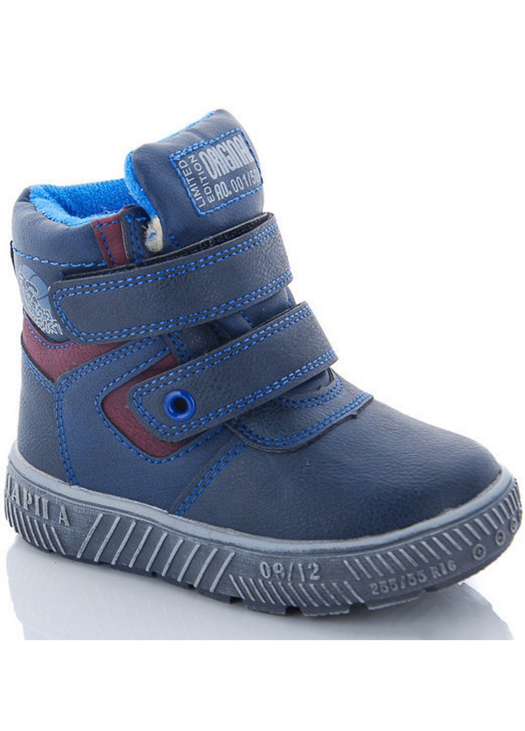 Синие кэжуал осенние зимние ботинки с натуральной шерстью xt90-1b 28 синий Солнце