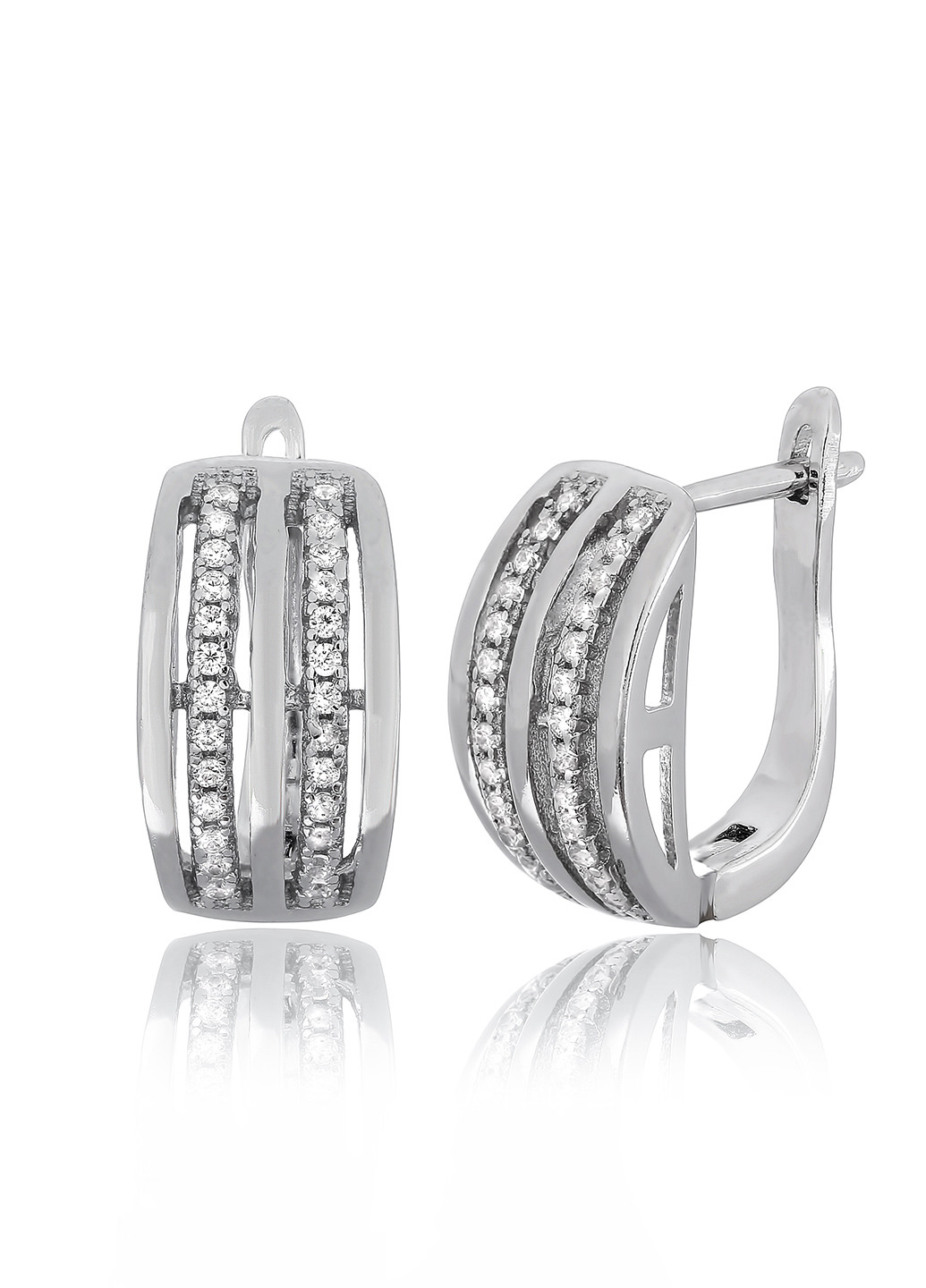 Срібні сережки з фіанітами ск2ф / 217 Silvex925 (201169764)