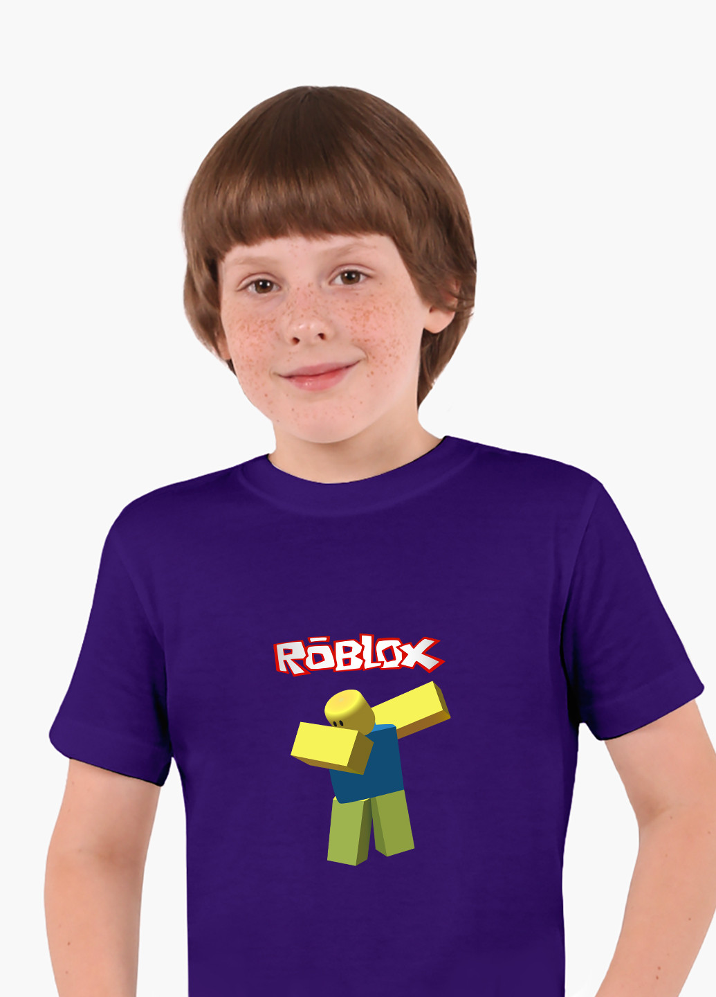 Фіолетова демісезонна футболка дитяча роблокс (roblox) (9224-1707) MobiPrint