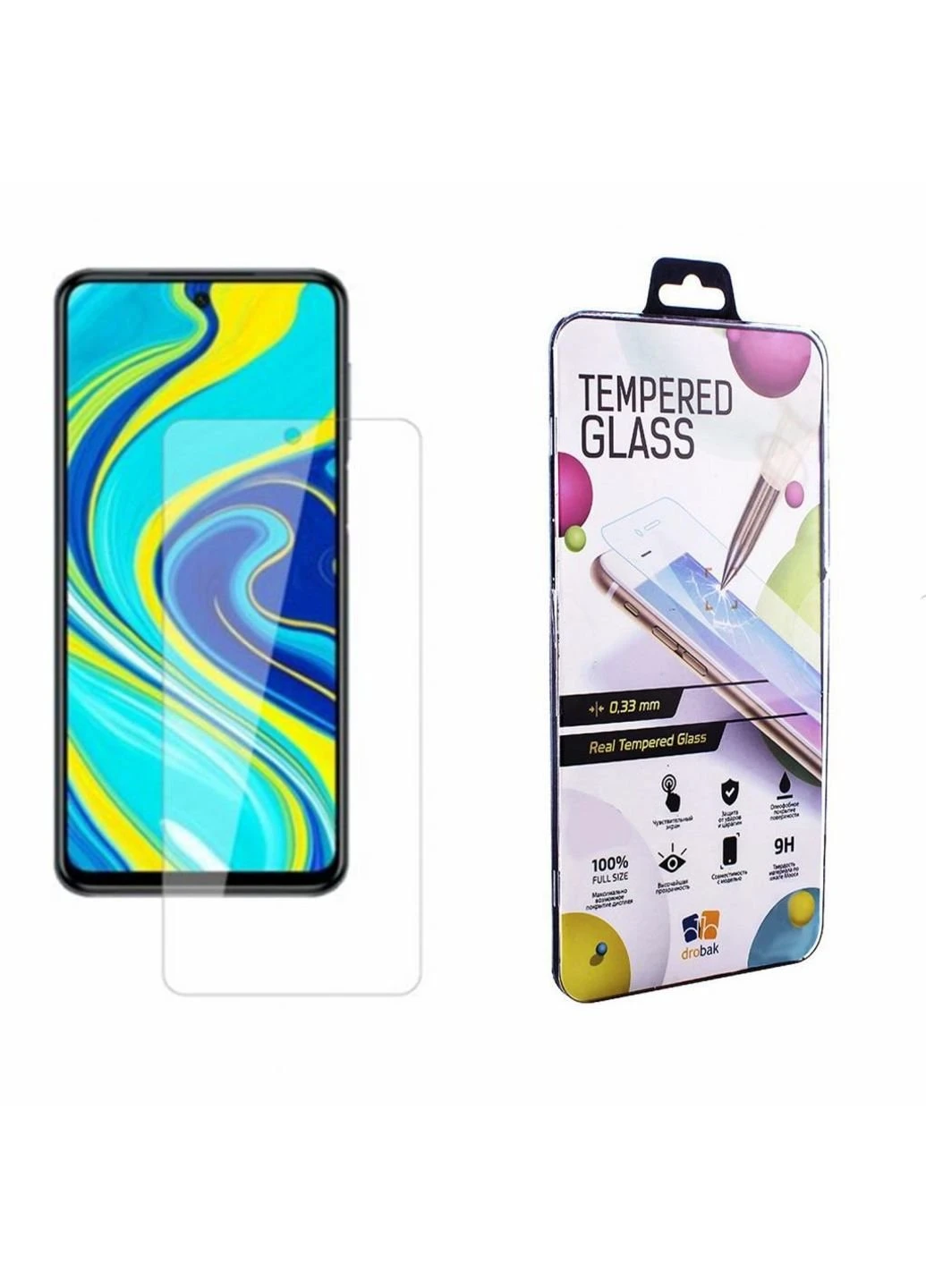 Скло захисне Xiaomi Redmi Note 9S (121217) Drobak (252370951)