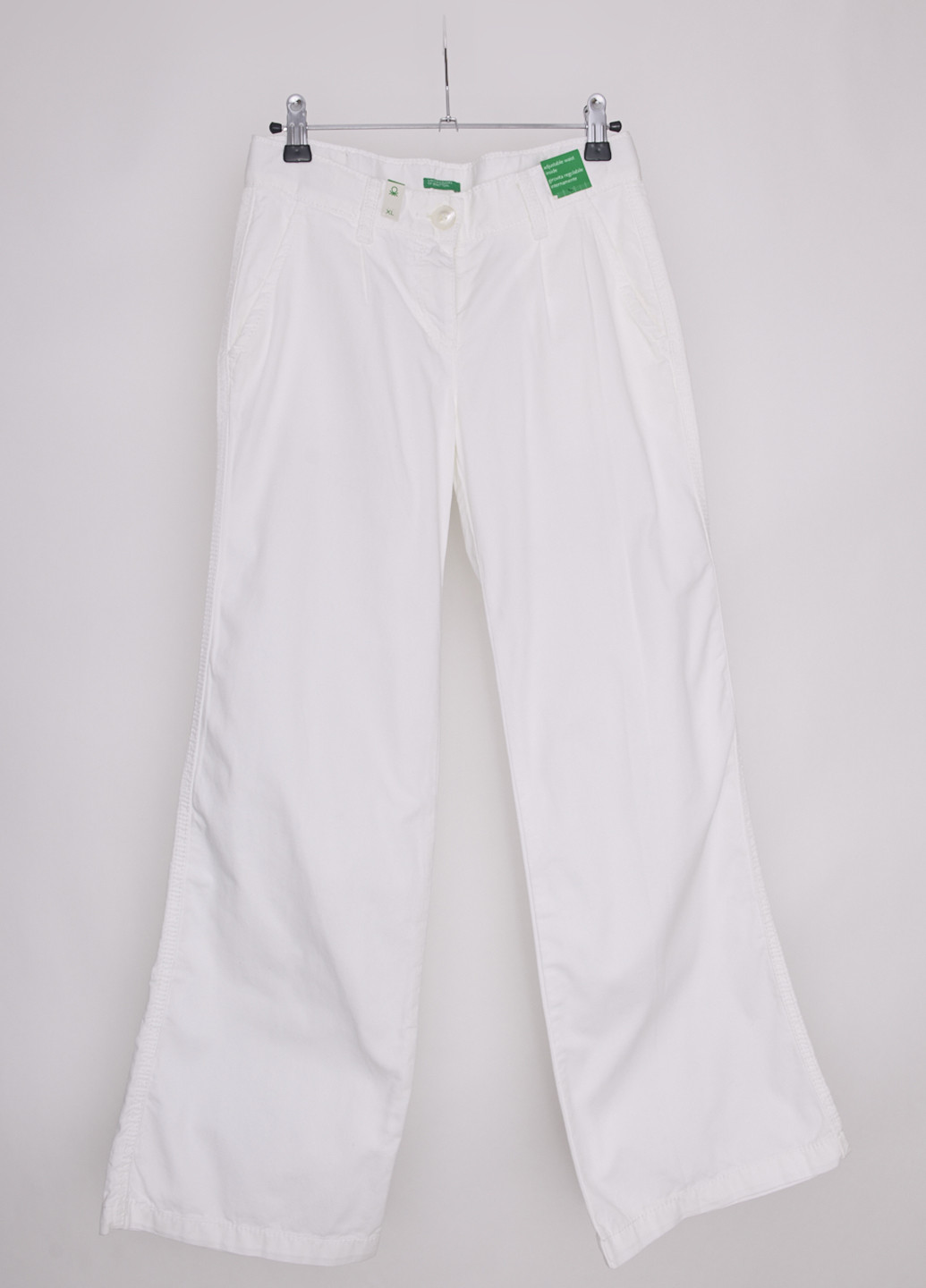Белые кэжуал летние брюки прямые United Colors of Benetton