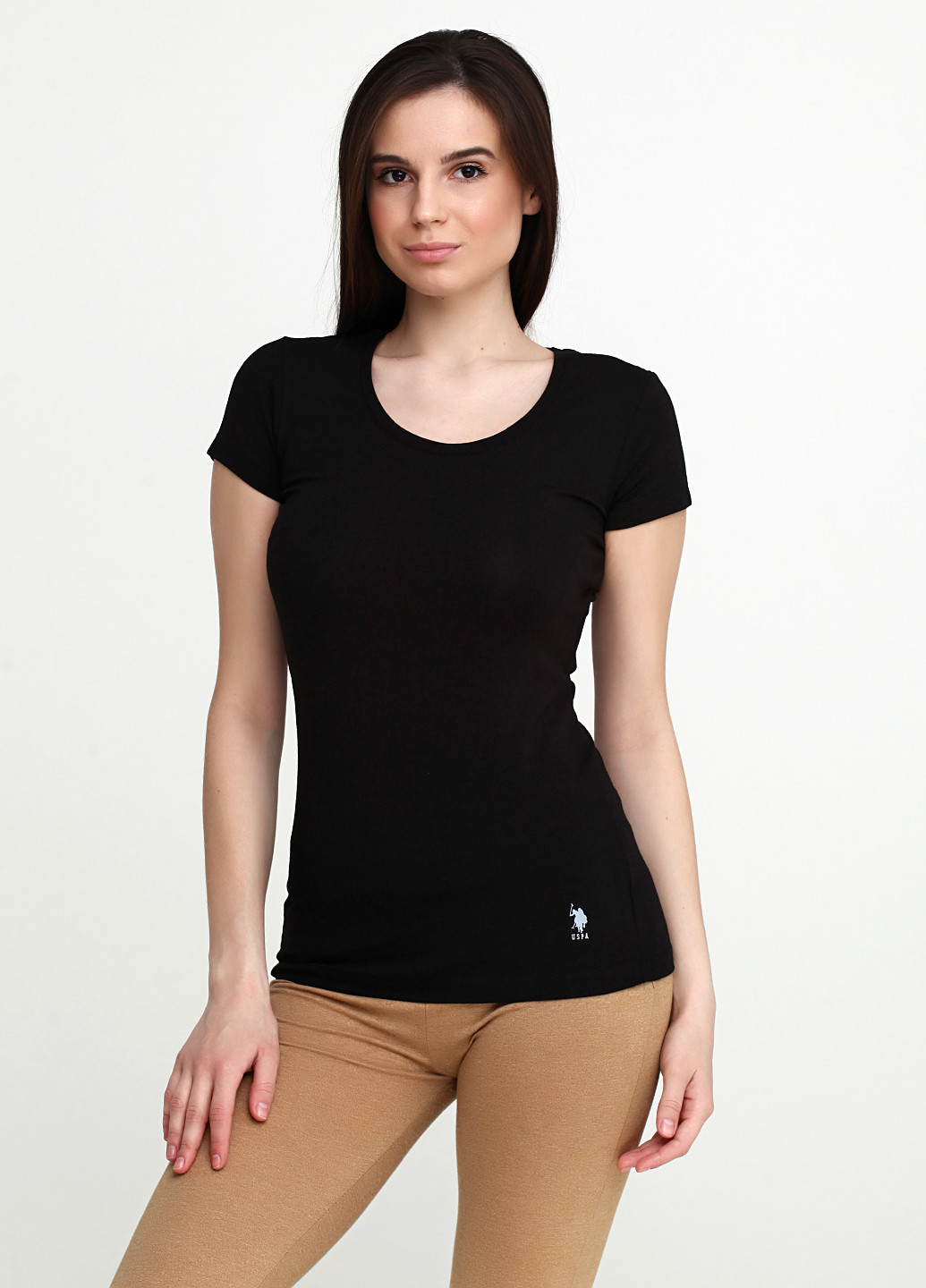 Черная всесезон футболка с коротким рукавом U.S. Polo Assn.