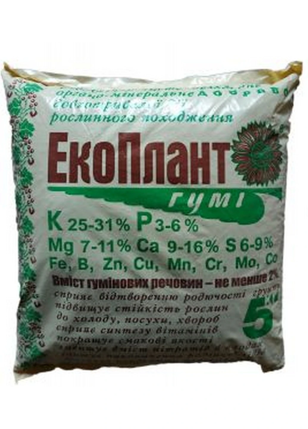 Органічне добриво ЕкоПлант гумі 5 кг Экоплант (215327237)